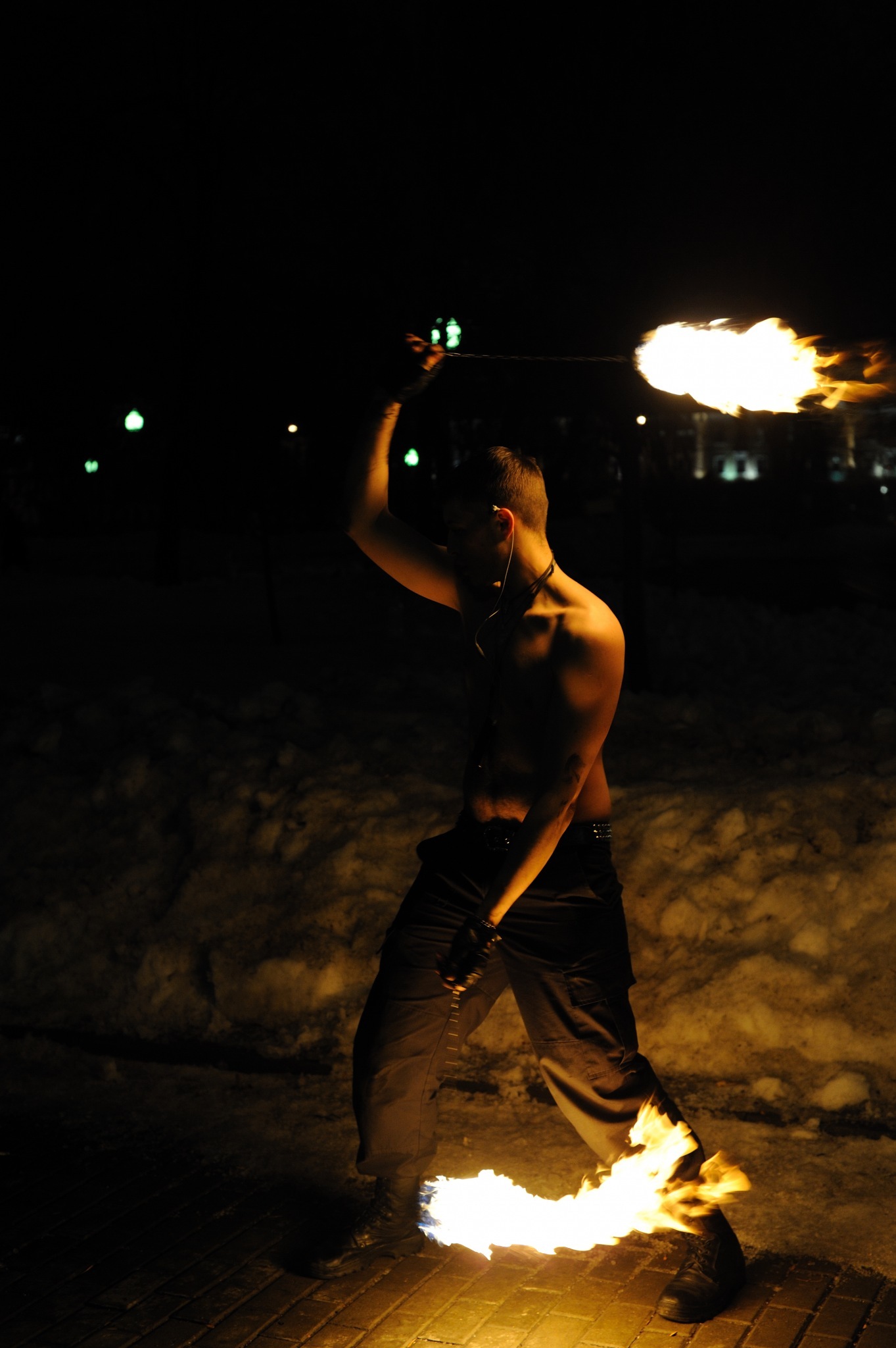 Firemen - My, Fire show, Fire, LEDs, Moscow, Bolotnaya Square, The photo, Nikon, Longpost