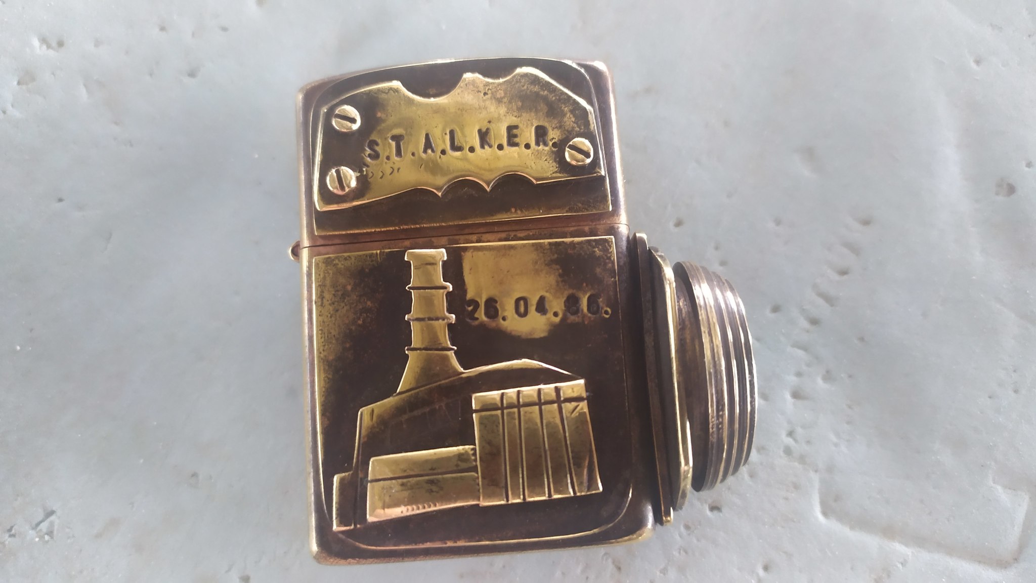 Lighter STALKER apocalypse - My, Steampunk, Lighter, Zippo, With your own hands, Dieselpunk, Master Class, Video, Longpost