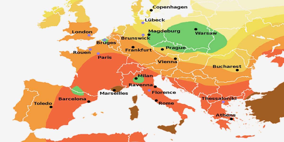 Распространение в европе. Карта чёрная смерть распространение чумы в Европе. Чума 14 века в Европе карта. Черная смерть карта распространения. Карта распространения черной смерти в Европе.