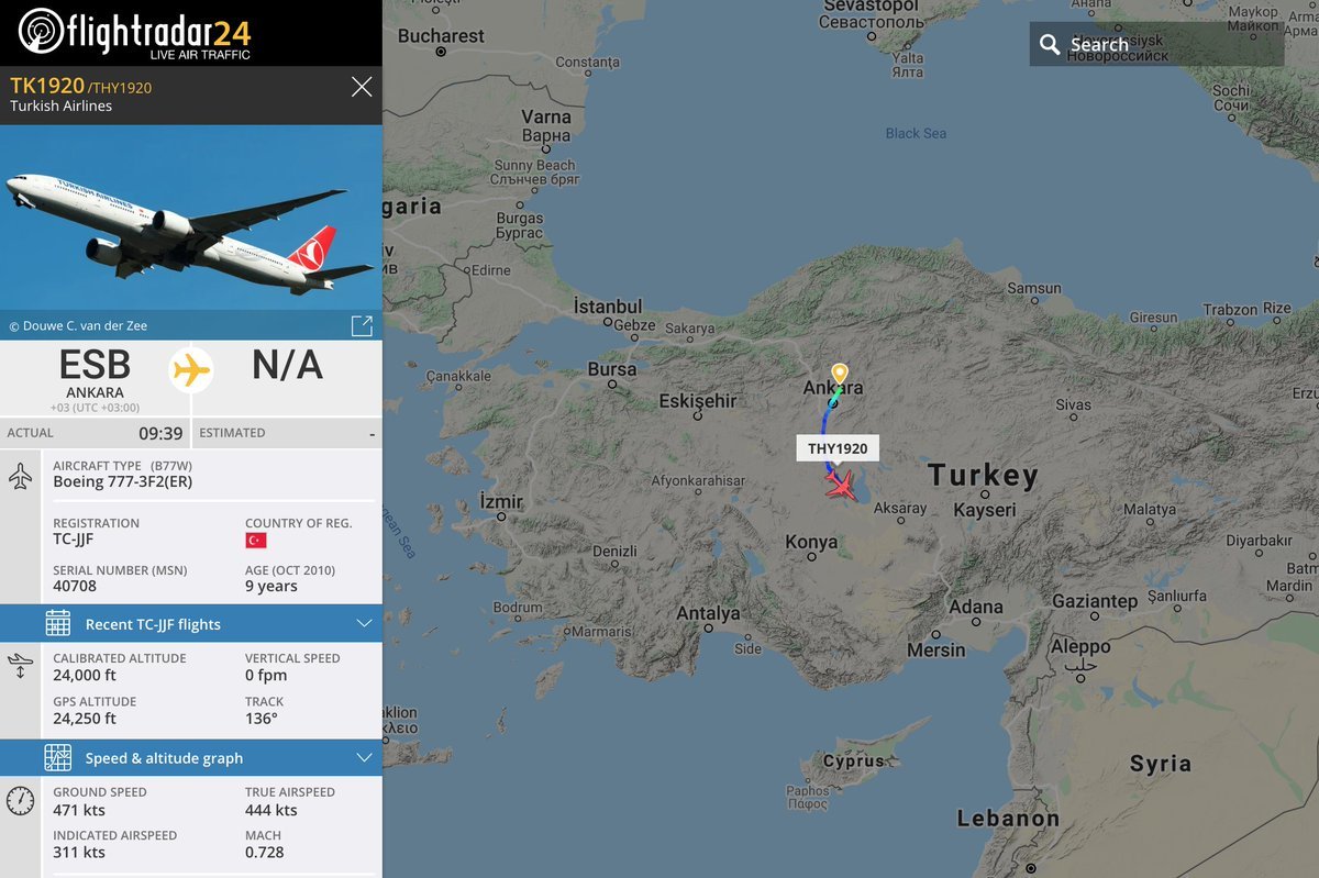 Когда полетов нет - Авиация, Turkish Airlines, Турция, День независимости, Копипаста, Flightradar24