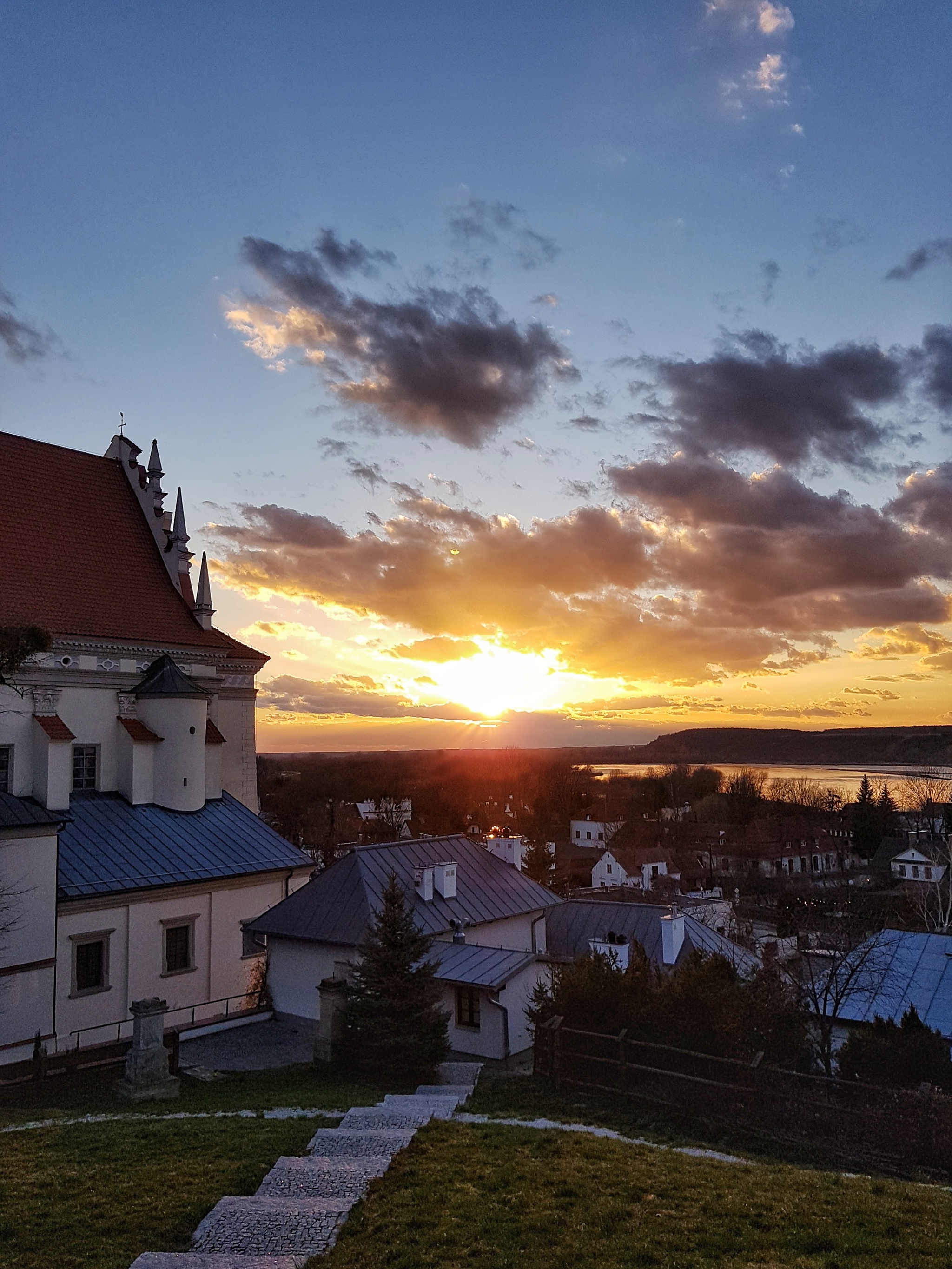 Spring sunset - My, Sunset, Poland, Road trip