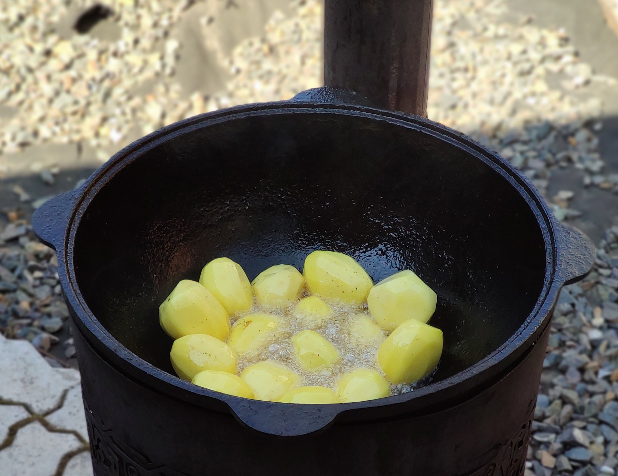 Central Siberian Kazan-Kebab - My, Self-isolation, Preparation, Campfire cooking, Cooking, Kazan kebab, Longpost