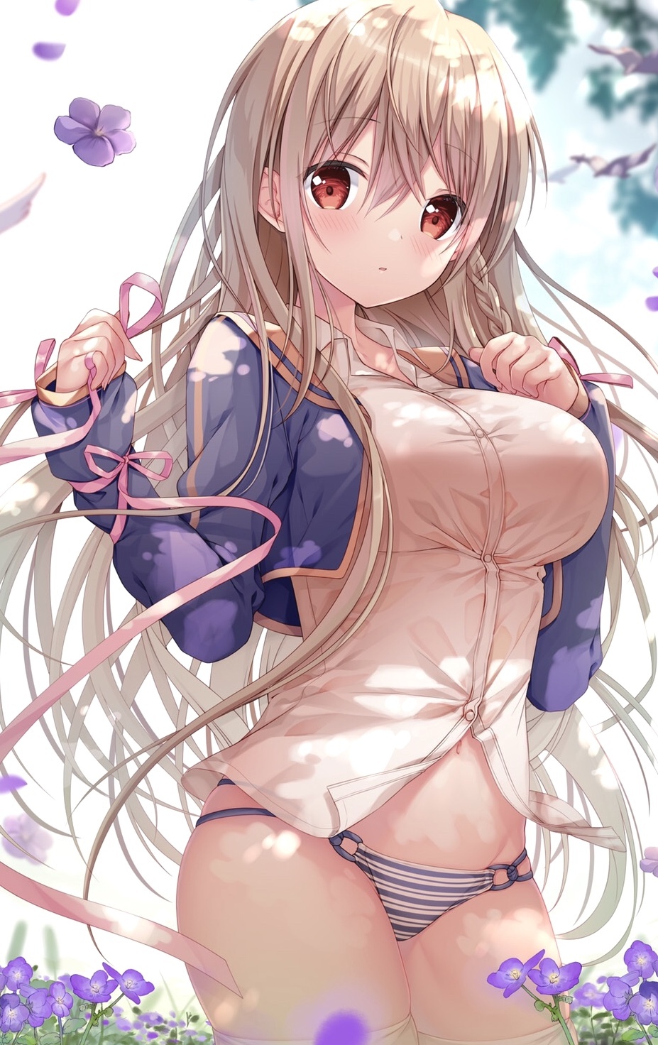 Art by Twinbox - NSFW, Anime, Anime art, Original character, Underwear, Swimsuit, Booty, Breast, Twinbox, Longpost