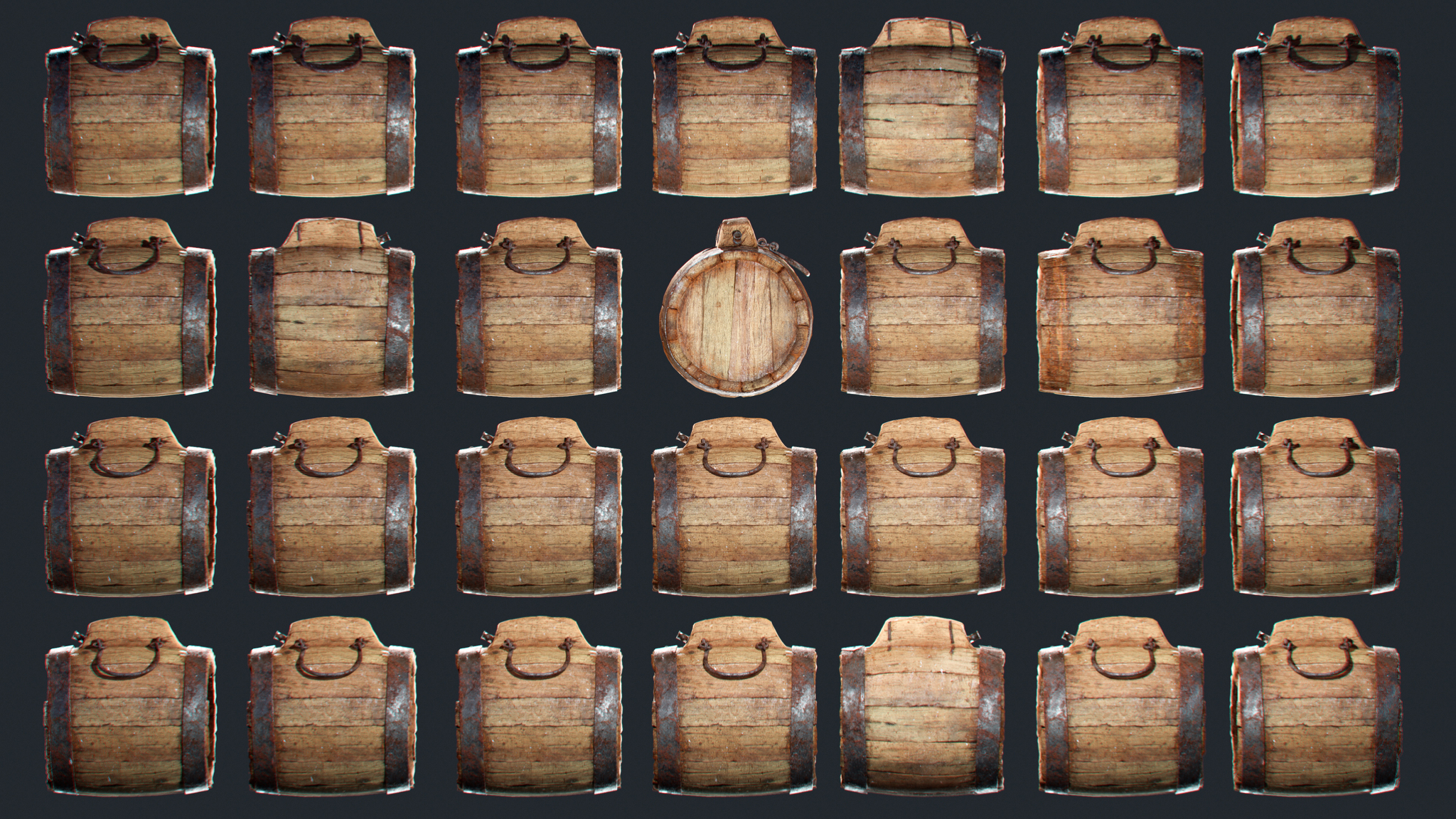 There has been a barrel in the life of every 3D modeler - My, Barrel, 3D, Models, Zbrush, Substance painter, 3DS max, Textures, Render, Video, Longpost