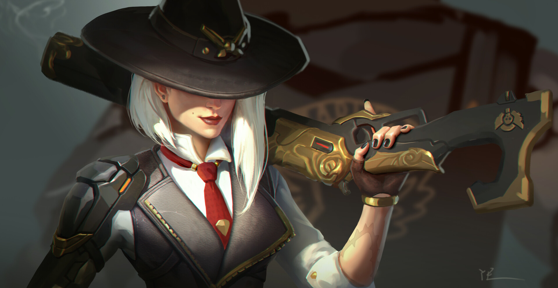 Ashe - Overwatch, Арт, Ashe, Blizzard, Artstation