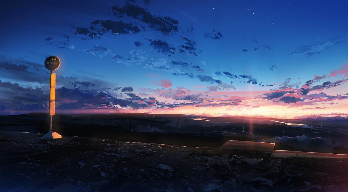 Sky - Art, Illustrations, Sky, Starry sky, Clouds, Pixiv, Longpost