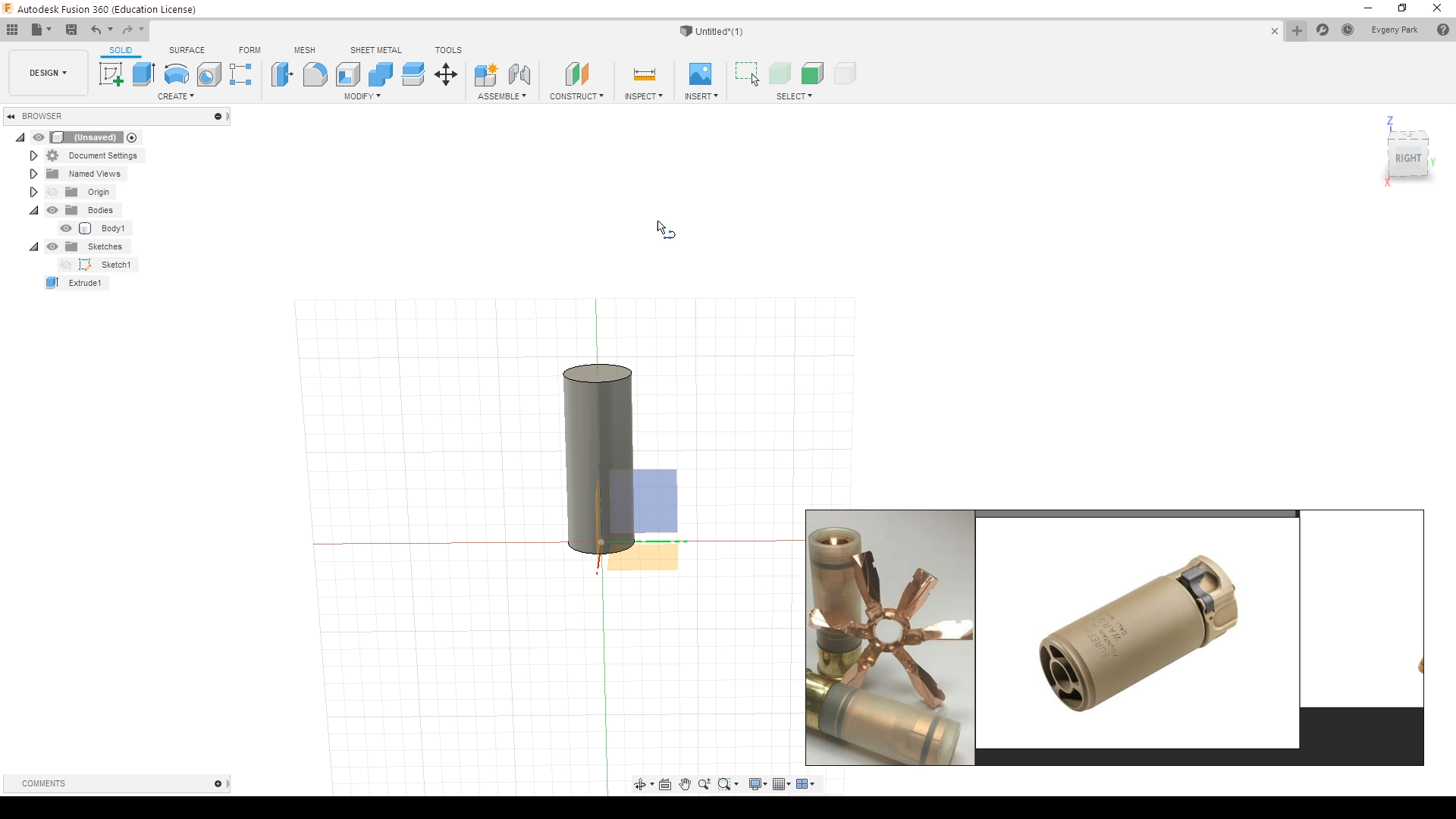 Как создать футуристичную пулю во Fusion 360. Часть 1 | Пикабу