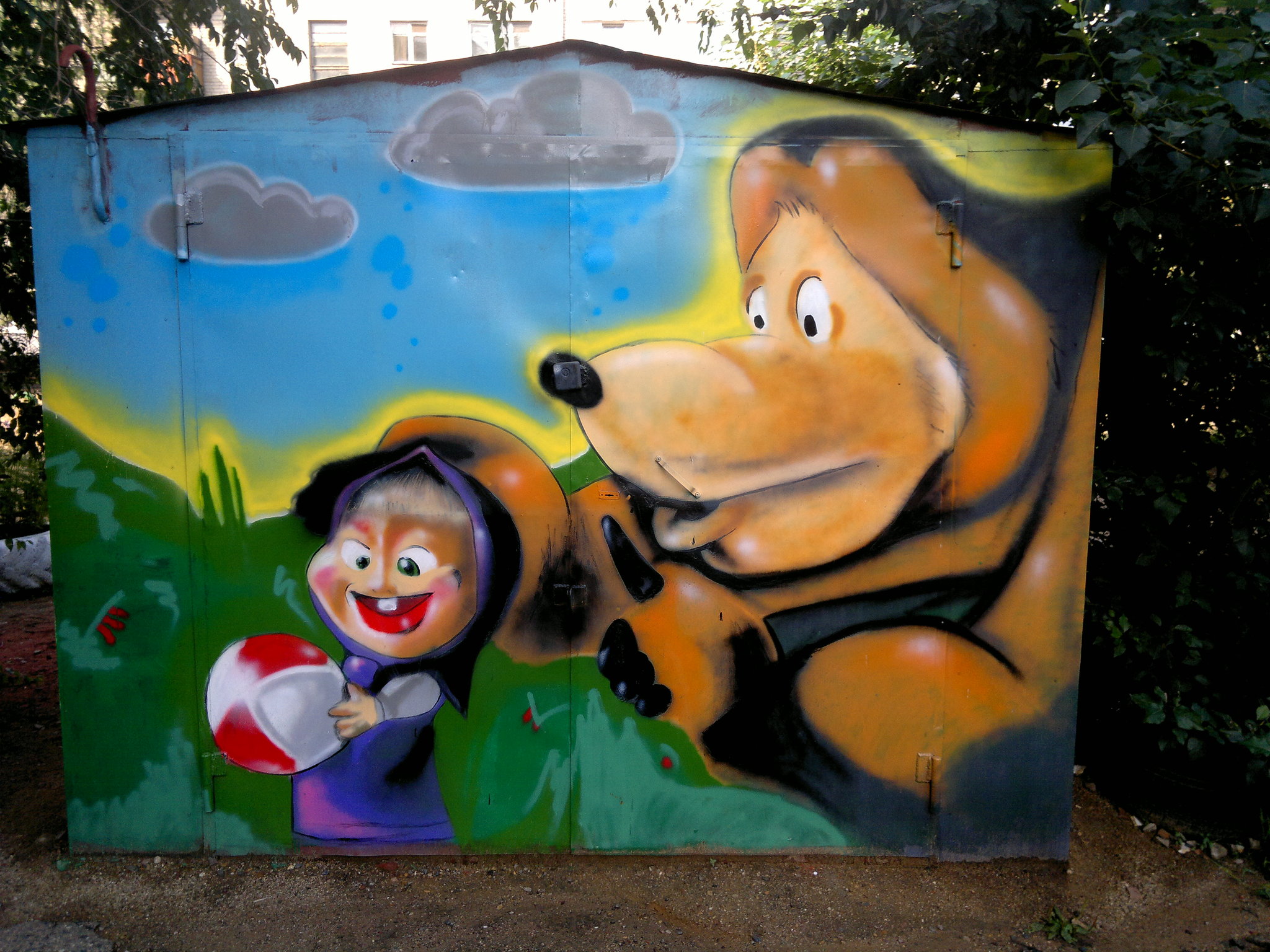 Masha and the Bear - My, Kripota, Masha and the Bear, Graffiti