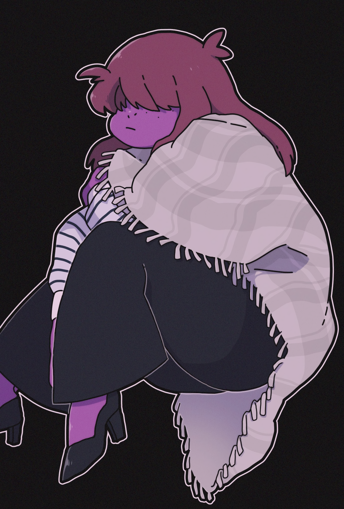 Полненькая Сьюзи и её друзья - Deltarune, Susie, Kris, Ralsei, Toriel, Полнота, Арт, Длиннопост, Noelle Holiday