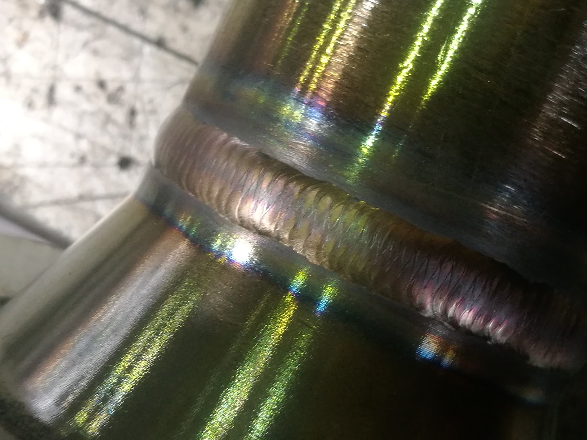 Pipe 57 wall 3mm stainless steel, lining current 70 amperes additive 2.5 - Argon welding, Welding, Longpost