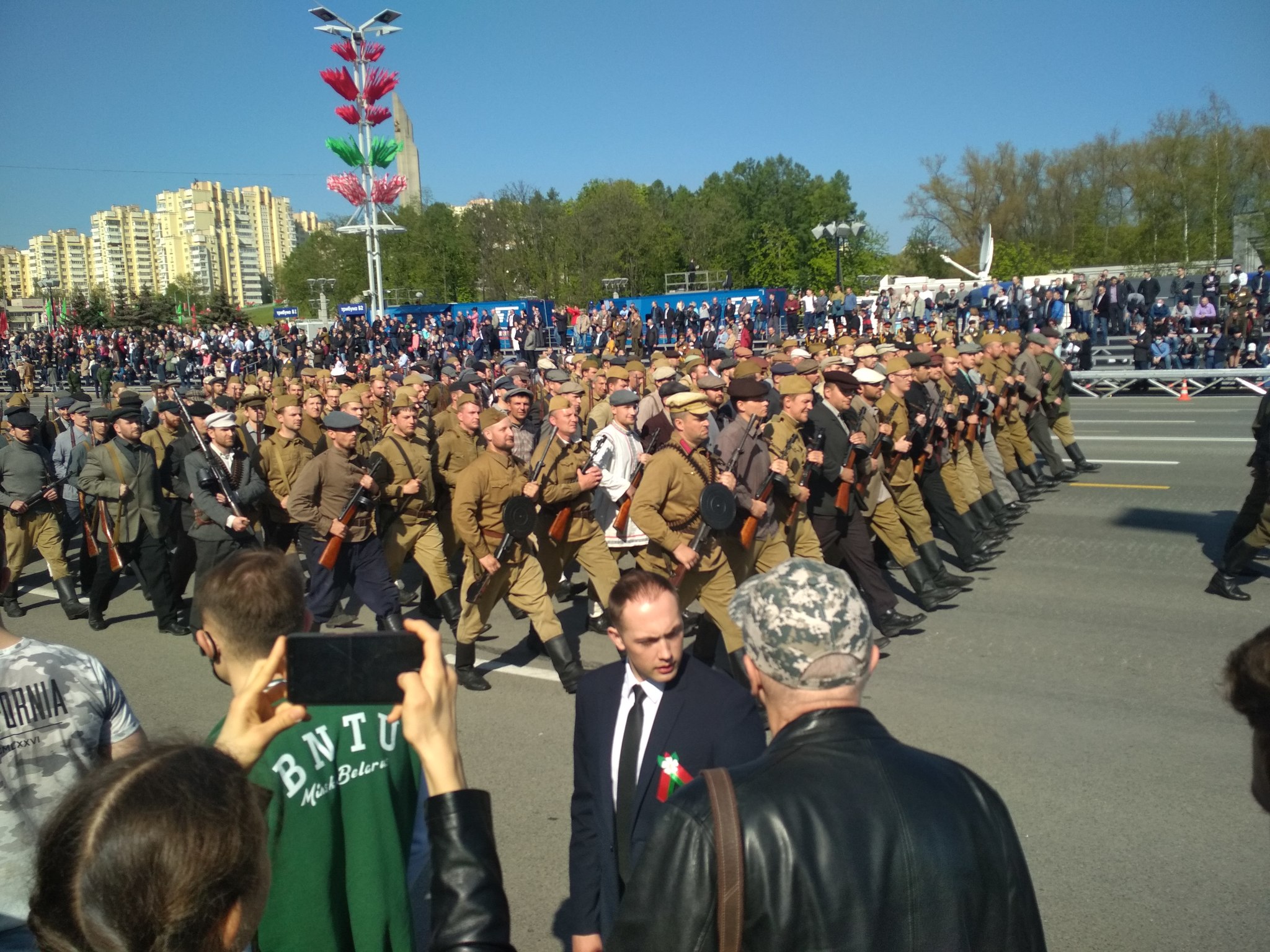 Подготовка к единственному в мире параду 2020 - Парад, Минск, Длиннопост, Республика Беларусь, 9 мая - День Победы, Парад Победы