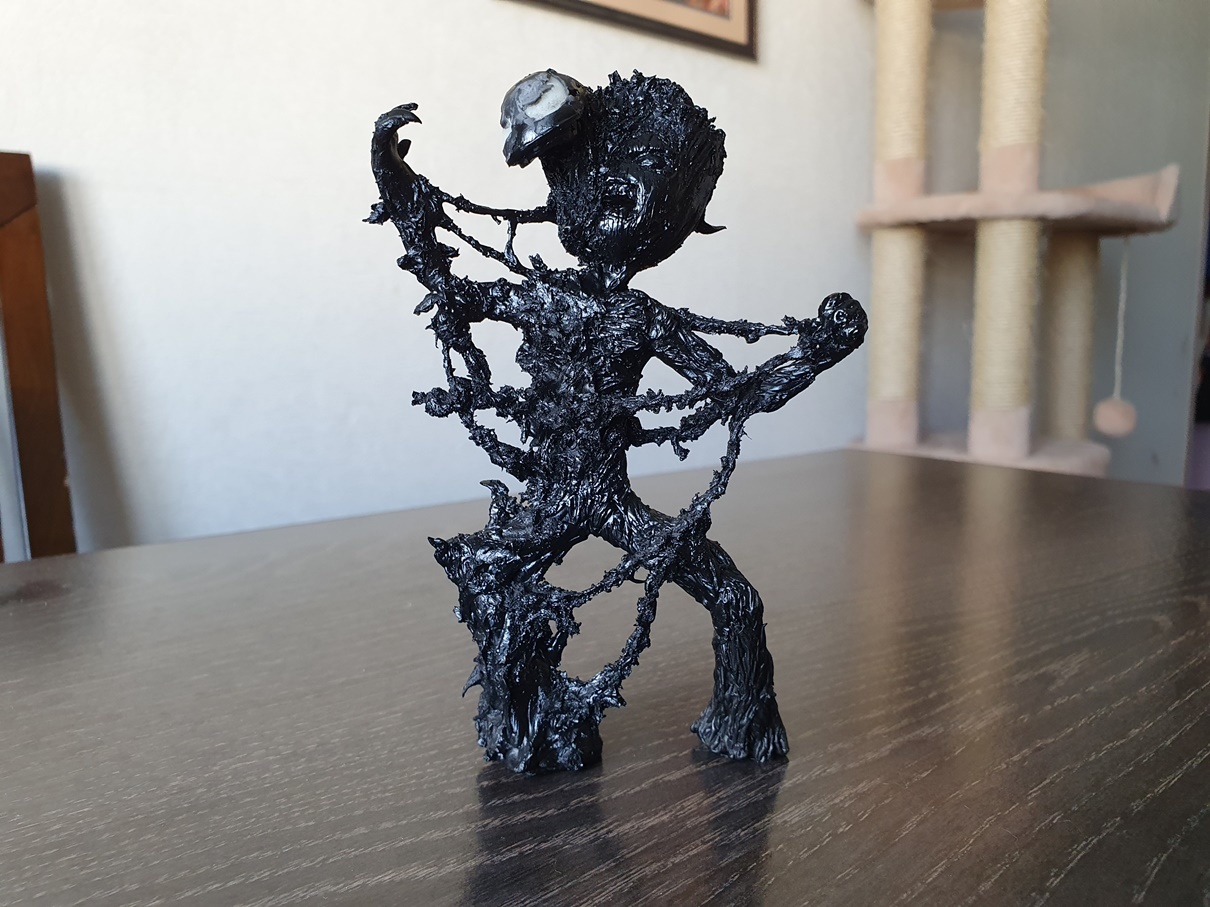 Venom vs Grootenok, or 2D to 3D, or Venogrut sculpting. Schizophrenic story with pictures. Part 3 Final - My, Groot, Venom, Needlework with process, Guardians of the Galaxy Vol. 2, Longpost