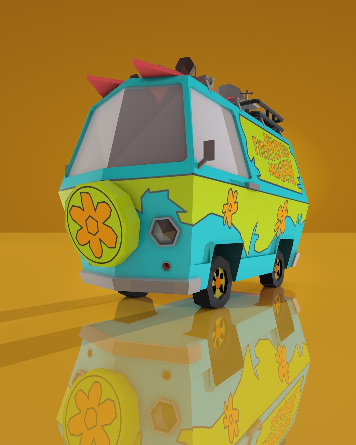 Скуби-Ду The Mystery Machine Low Poly | Пикабу