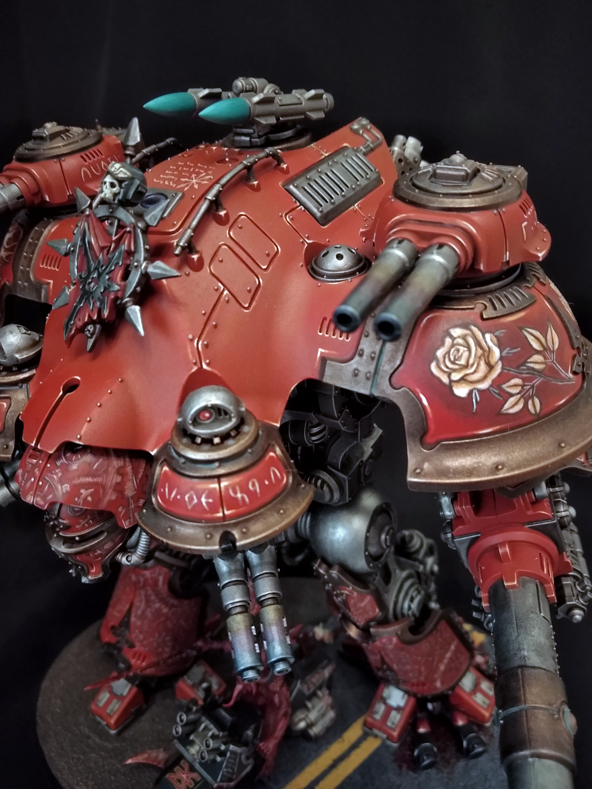 Карантинный покрас - Моё, Warhammer 40k, Wh miniatures, Покраска миниатюр, Imperial Knight, Chaos Knight, Длиннопост