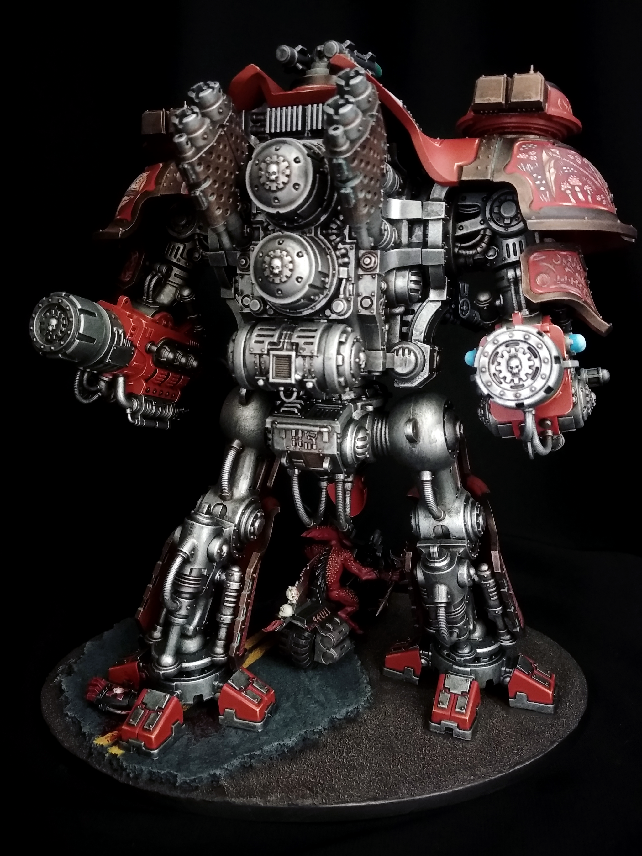 Карантинный покрас - Моё, Warhammer 40k, Wh miniatures, Покраска миниатюр, Imperial Knight, Chaos Knight, Длиннопост