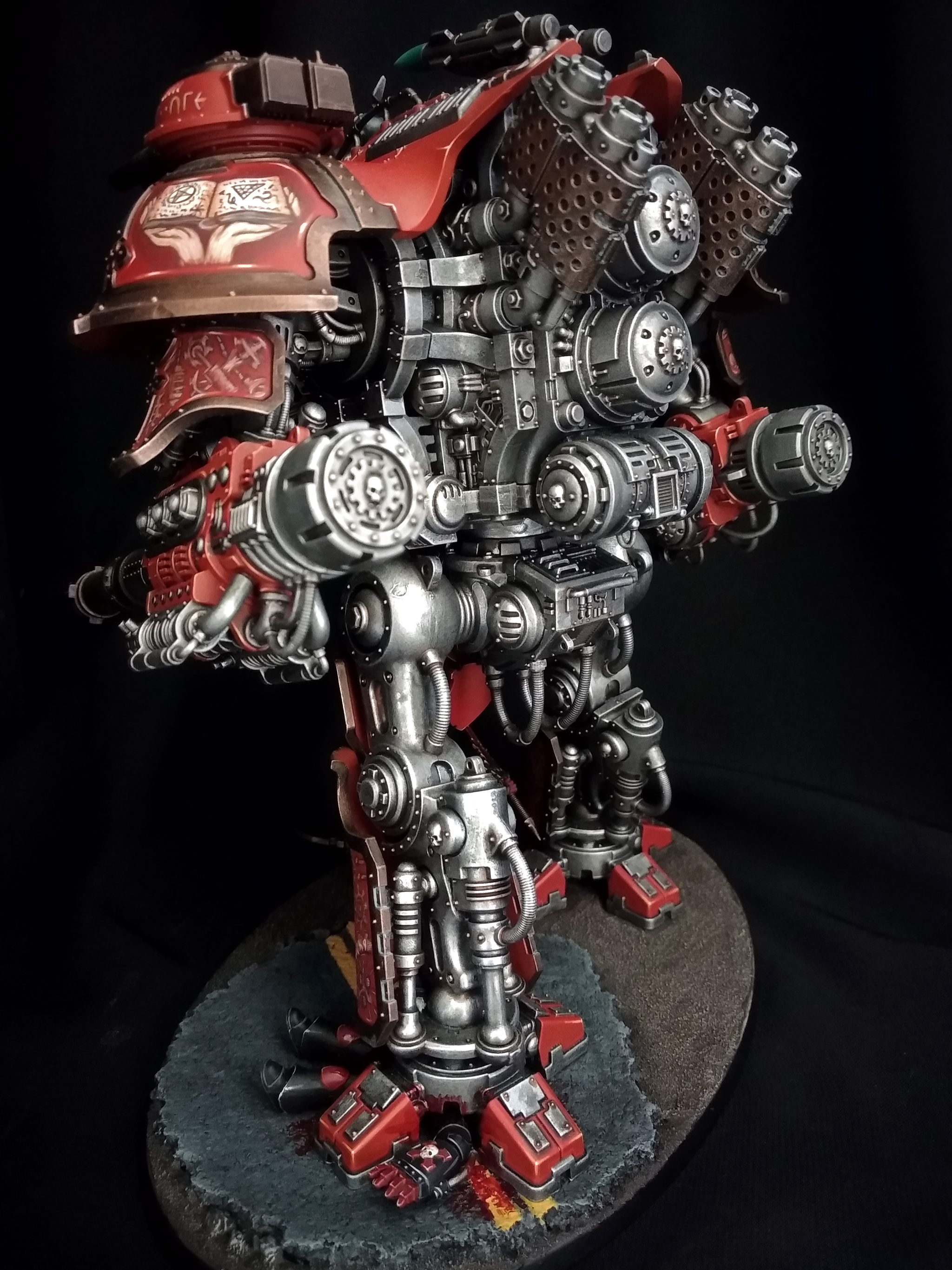 Карантинный покрас - Моё, Warhammer 40k, Wh miniatures, Покраска миниатюр, Imperial Knight, Chaos Knight, Длиннопост