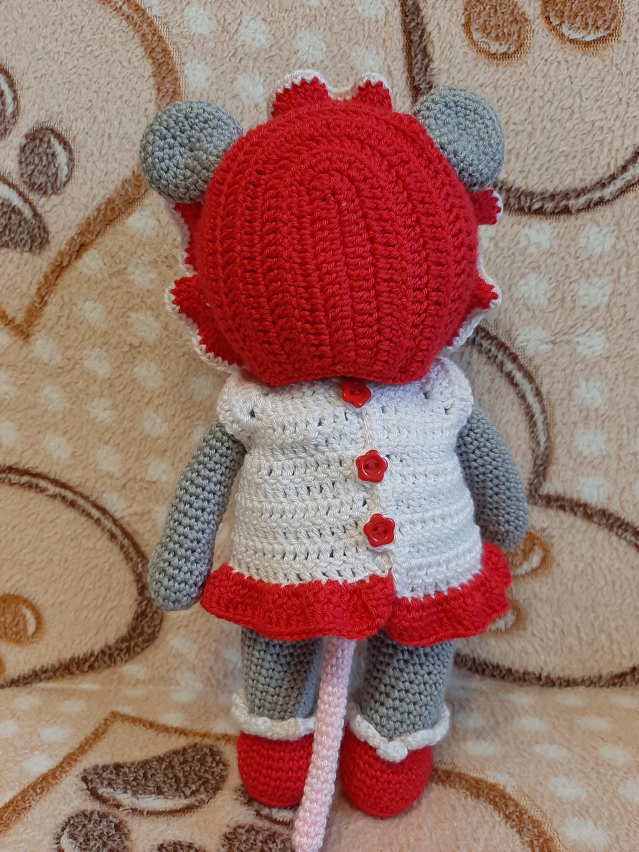 Lucy the Mouse - My, Crochet, Amigurumi, Needlework without process, Toys, Soft toy, Knitted toys, Mouse, Longpost