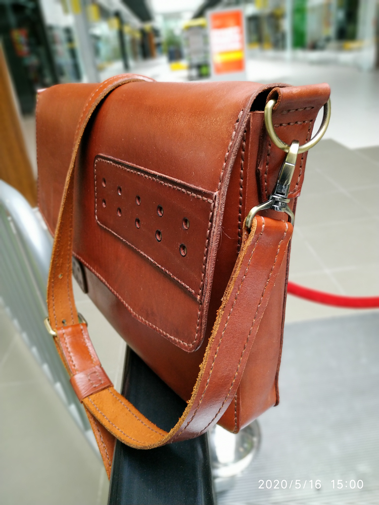 Bag-tablet. Genuine Leather - My, With your own hands, Сумка, Leather, Craftsmen, Longpost, Needlework without process