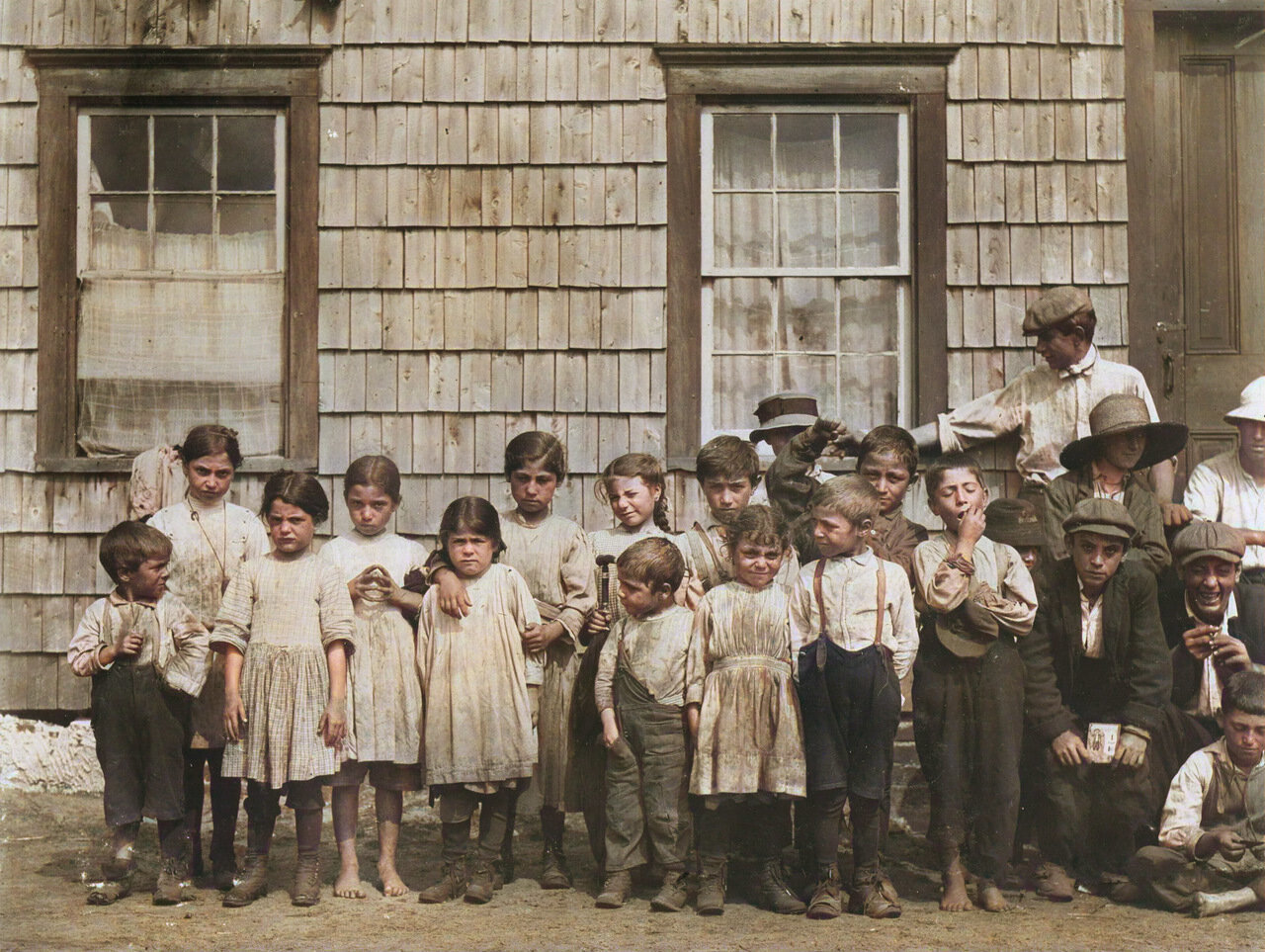 Child labor in America at the beginning of the twentieth century (colorization b/w photo) - Colorization, The photo, USA, Story, Capitalism, Exploitation, Child labour, Longpost