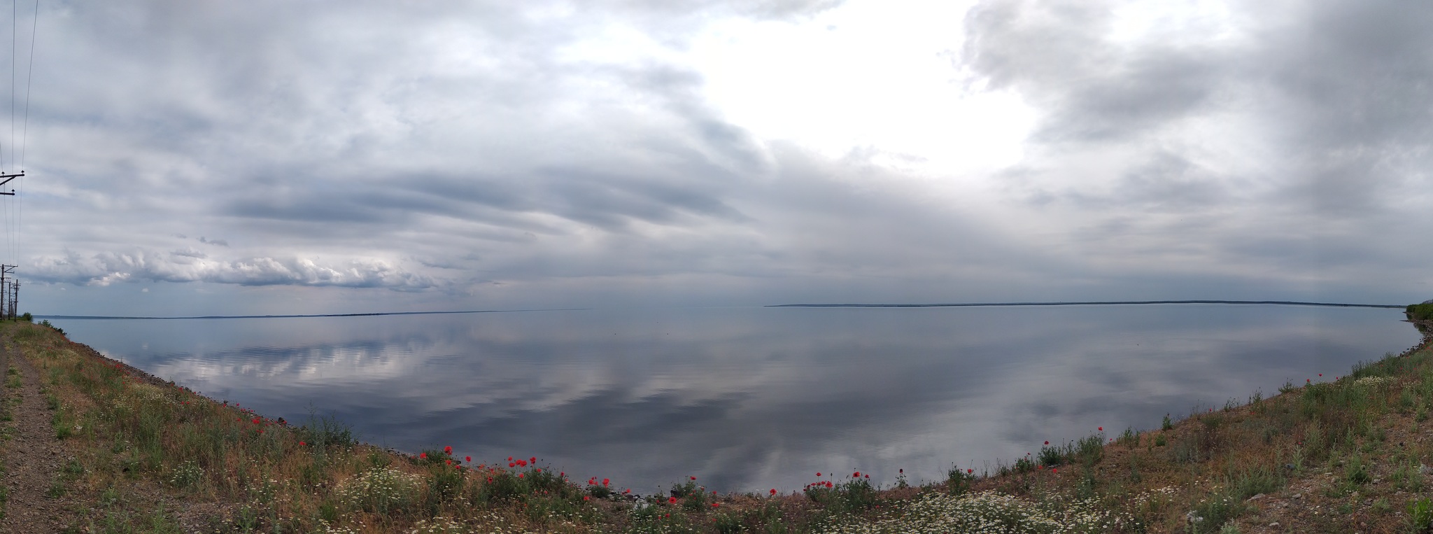 Каховское водохранилище - Моё, Вода, Природа, Панорама