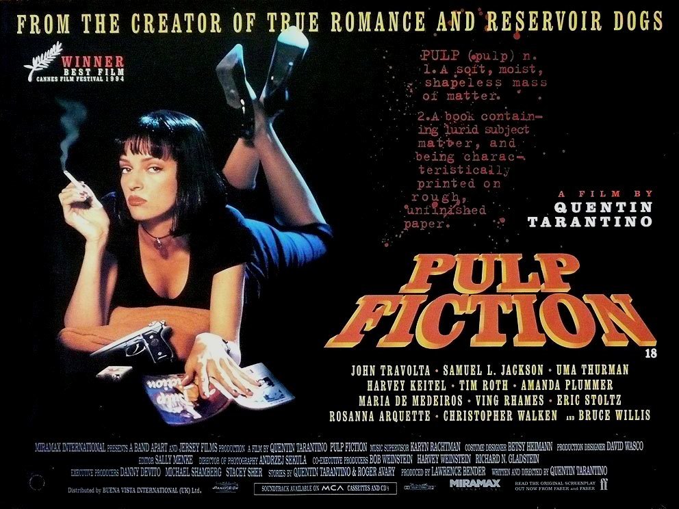 On May 21, 1994, the premiere of Quentin Tarantino's cult film Pulp Fiction took place at the Cannes Film Festival. - Quentin Tarantino, Pulp Fiction