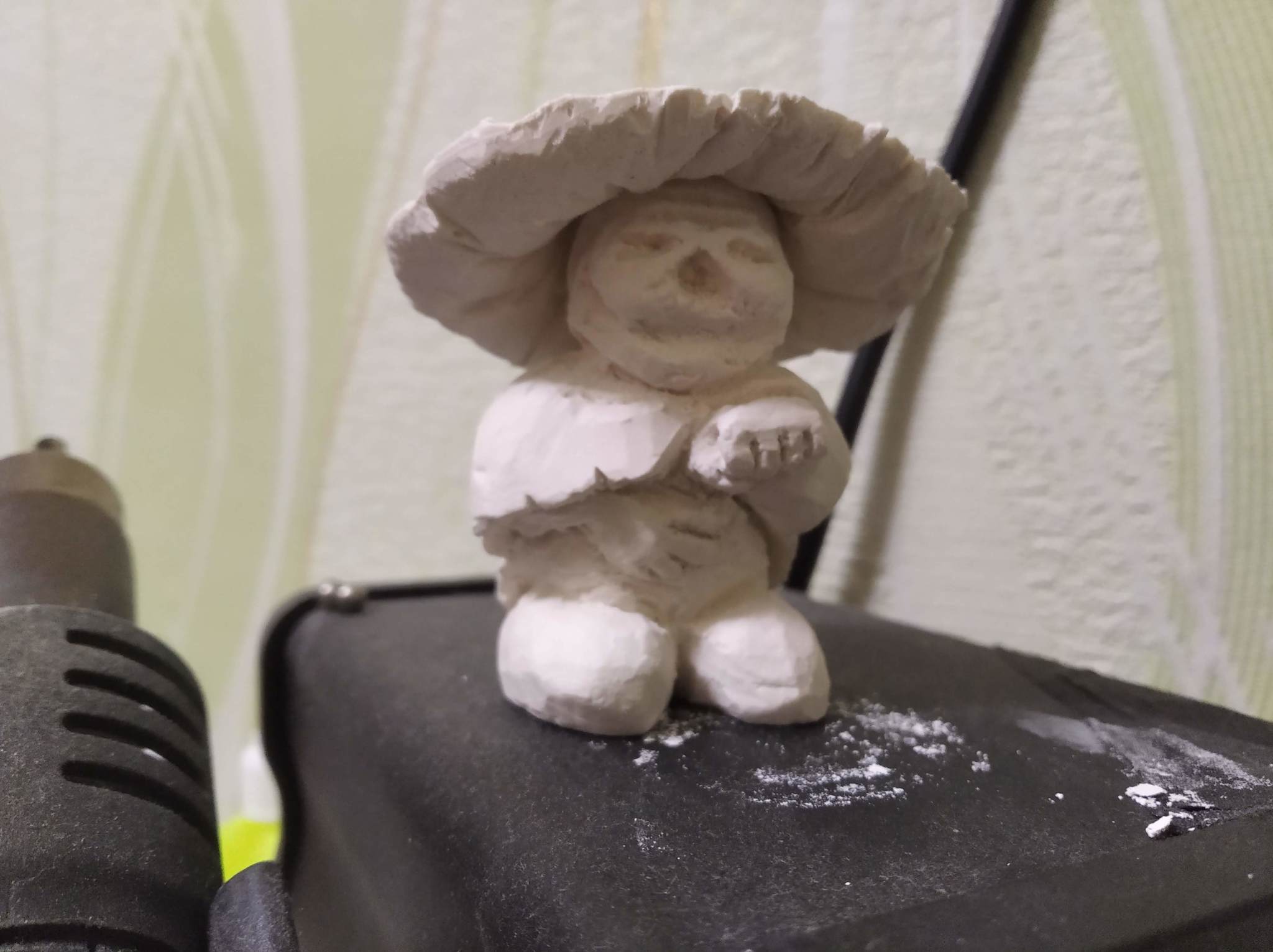 Old Man-Borovichok - My, Crafts, Gypsum, Video, Longpost, Borovik