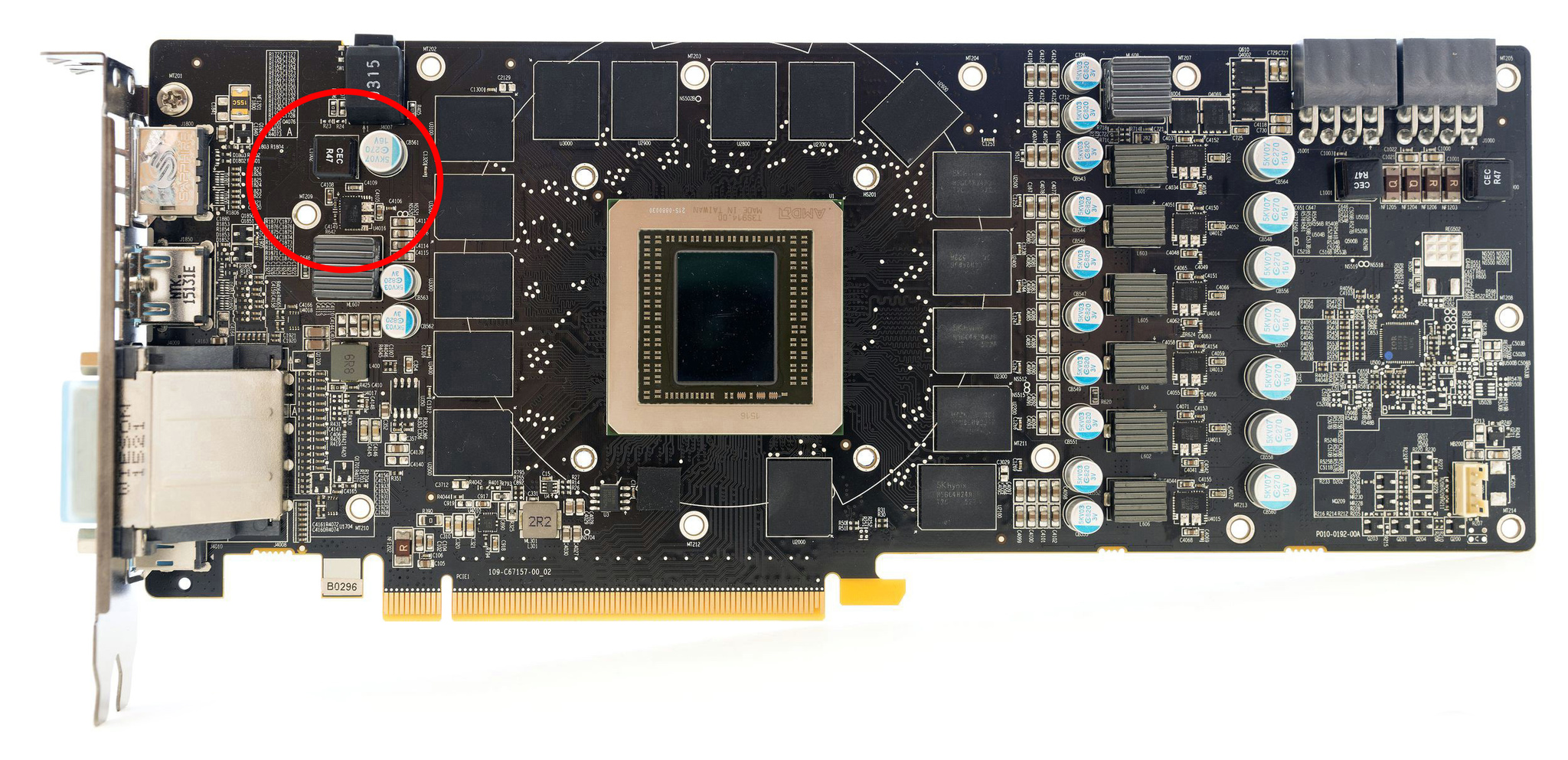 Sapphire NITRO R9 390X 8G graphics card. The image is missing - My, Repair of equipment, Video card, R9 390, Sapphire, Soldering, Diagnostics, Warming up, No image, Longpost