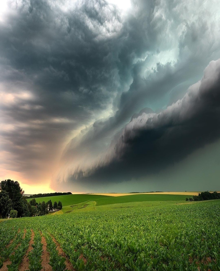 It will be raining - Field, Nature, Thunderstorm, beauty