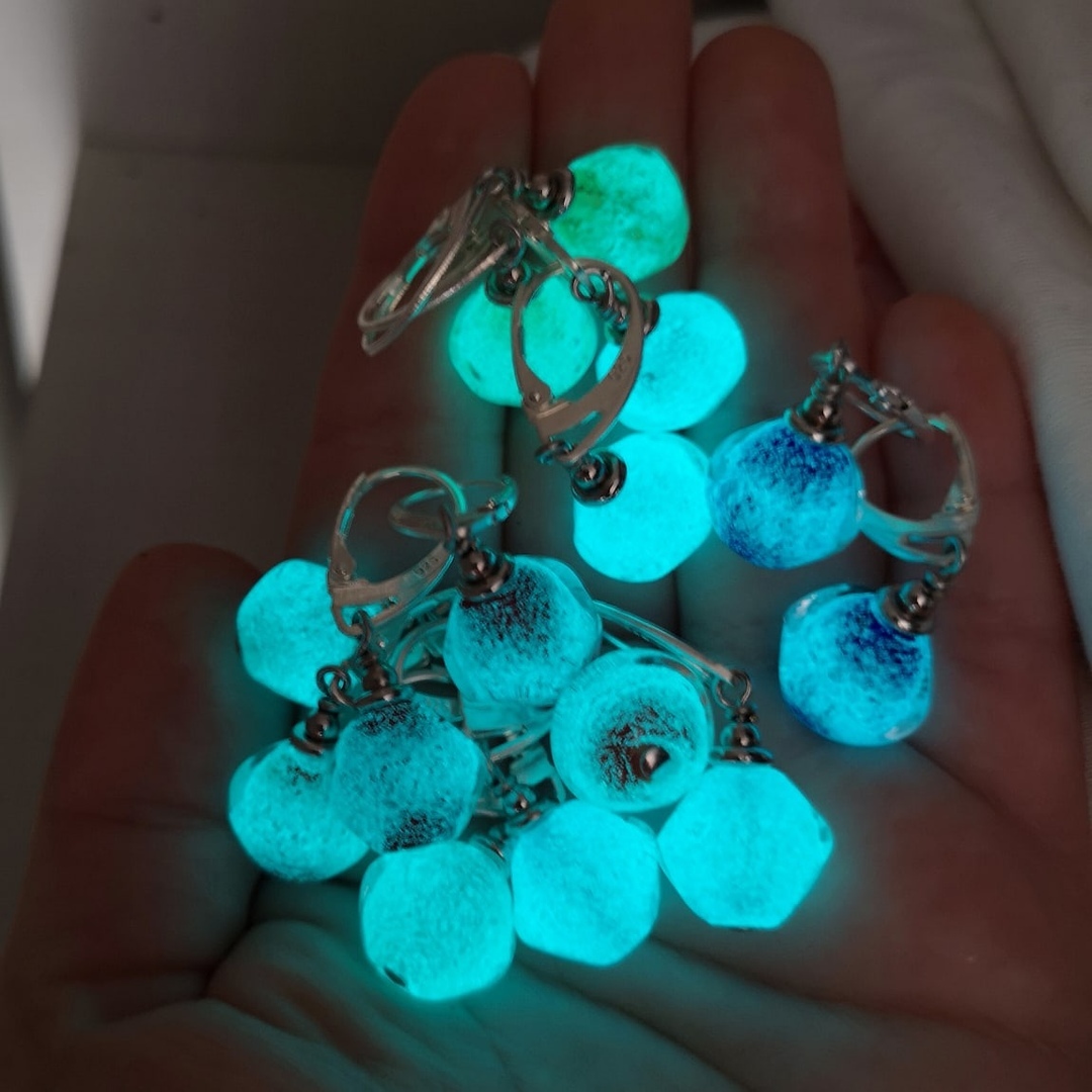 Glass lights - My, Lampwork, With your own hands, Needlework without process, Phosphor, Longpost