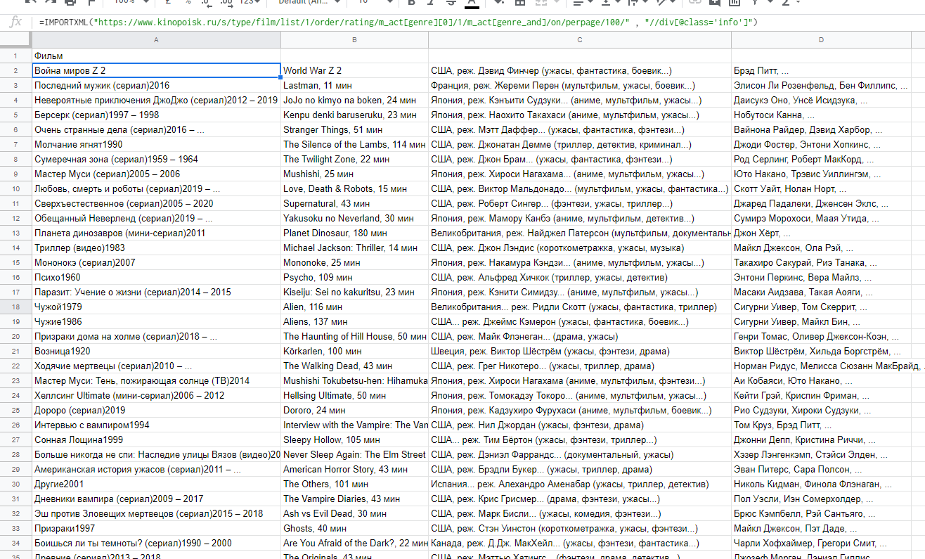 Парсинг данных с сайтов в гугл таблички  (GS1) - Моё, Парсинг, Google, Microsoft Excel, Длиннопост