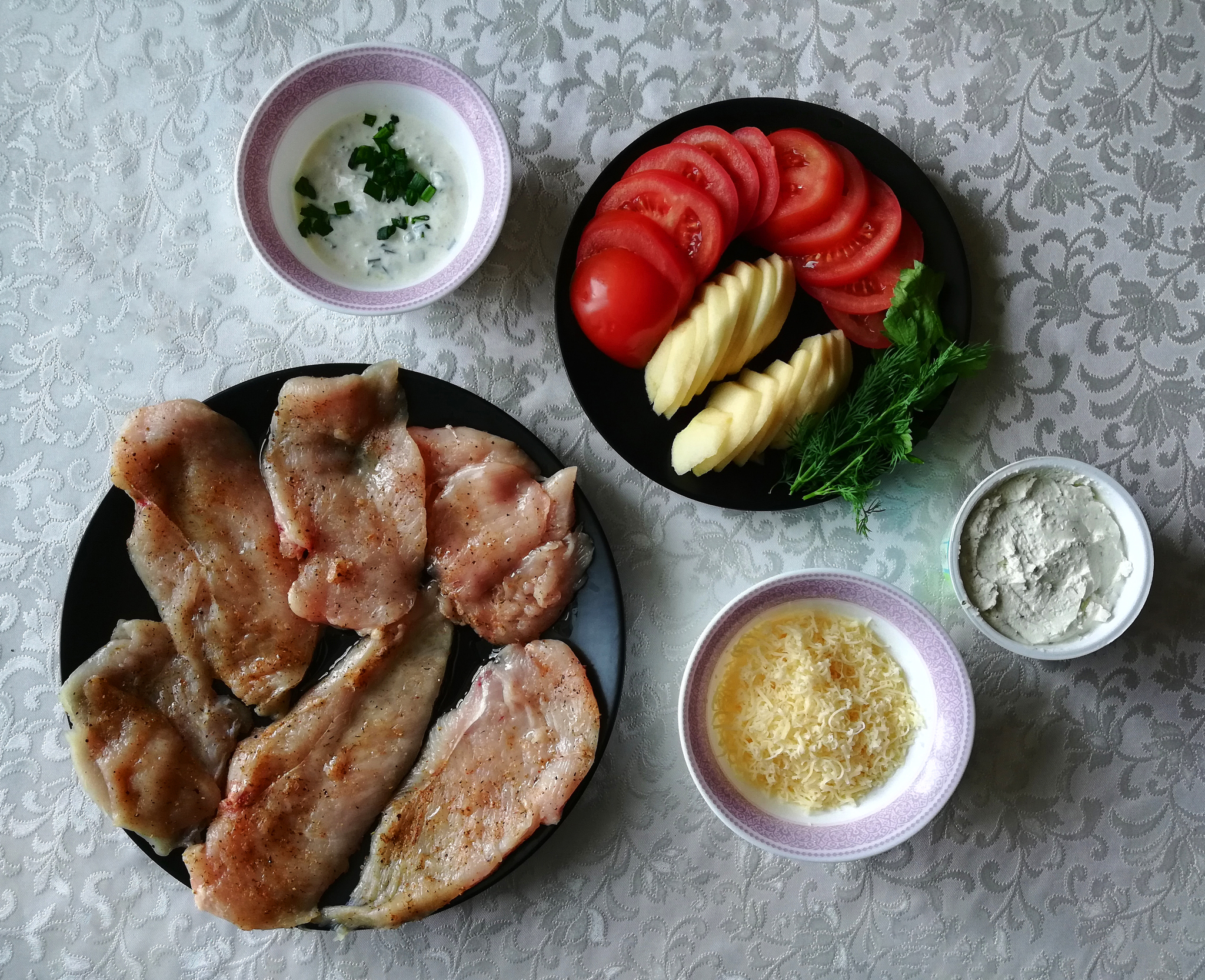 Recipe for chops with tomatoes and creamy garlic sauce - My, Recipe, Cooking, Kitchen, Longpost