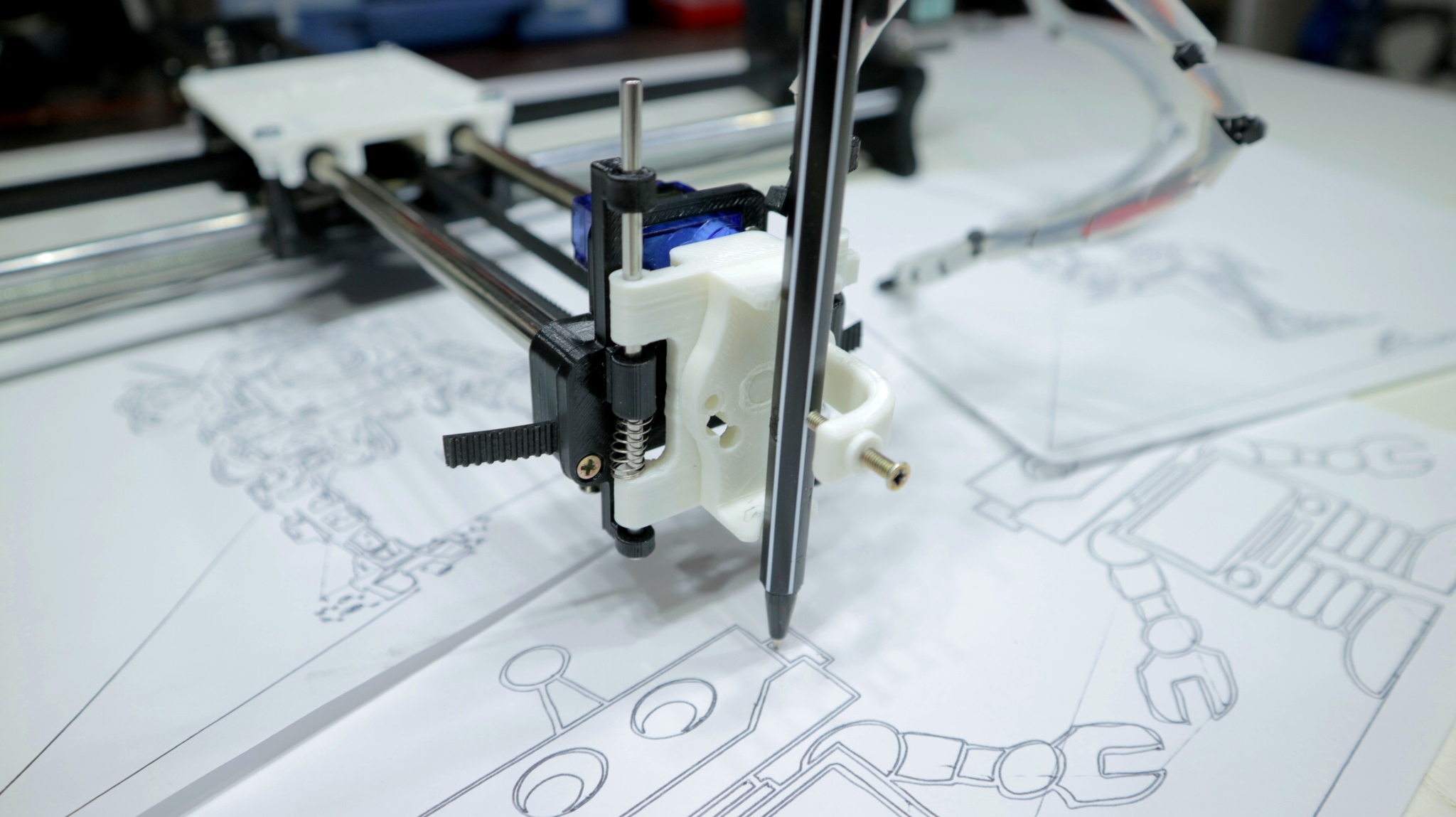 Robot artist on Arduino Uno - My, Arduino, Robot, Akw, Video, Longpost, Plotter