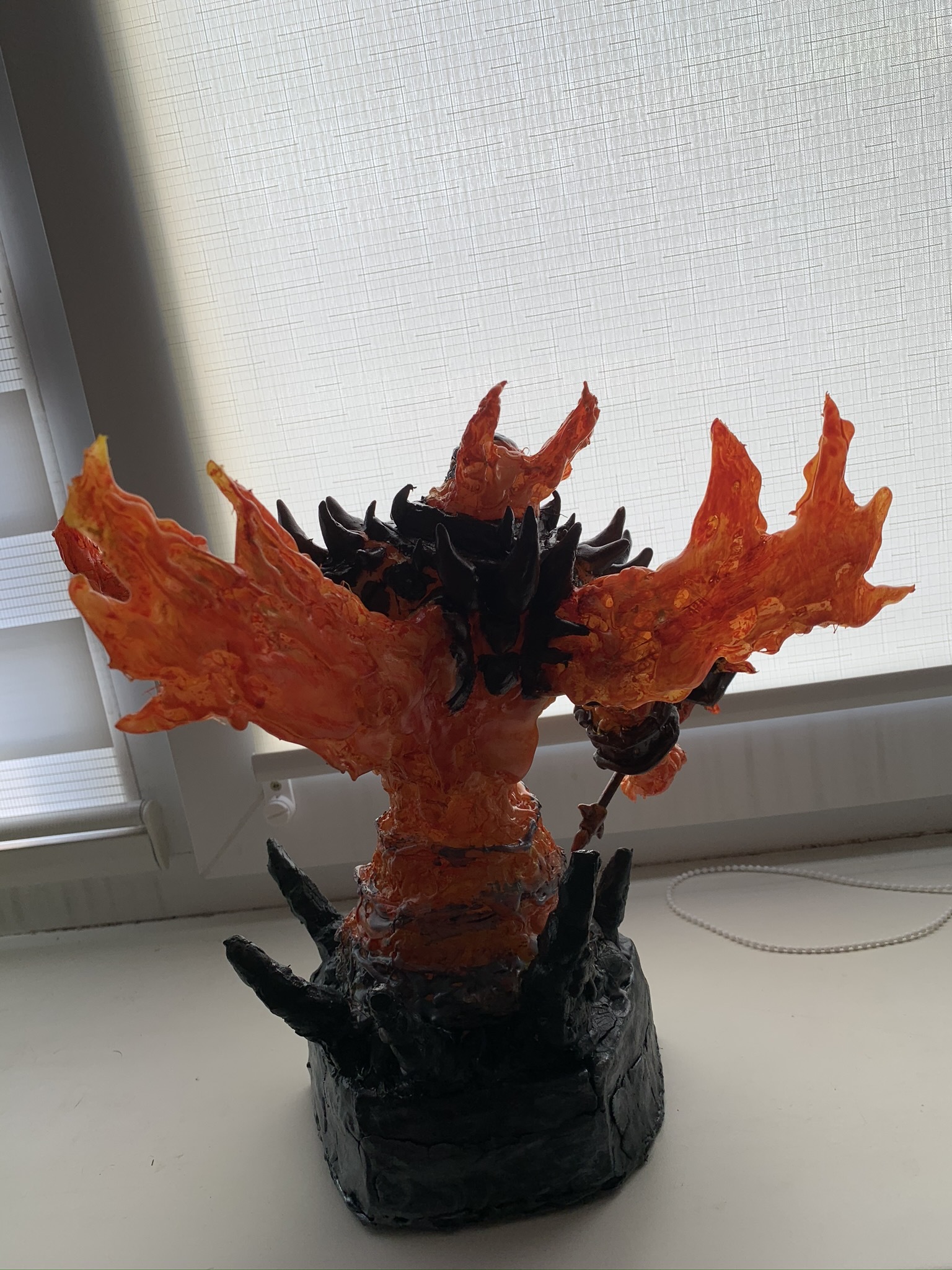 Ragnaros from World of Warcraft - My, Handmade, Figurines, Ragnaros, Warcraft, Sculpture, Longpost, Video