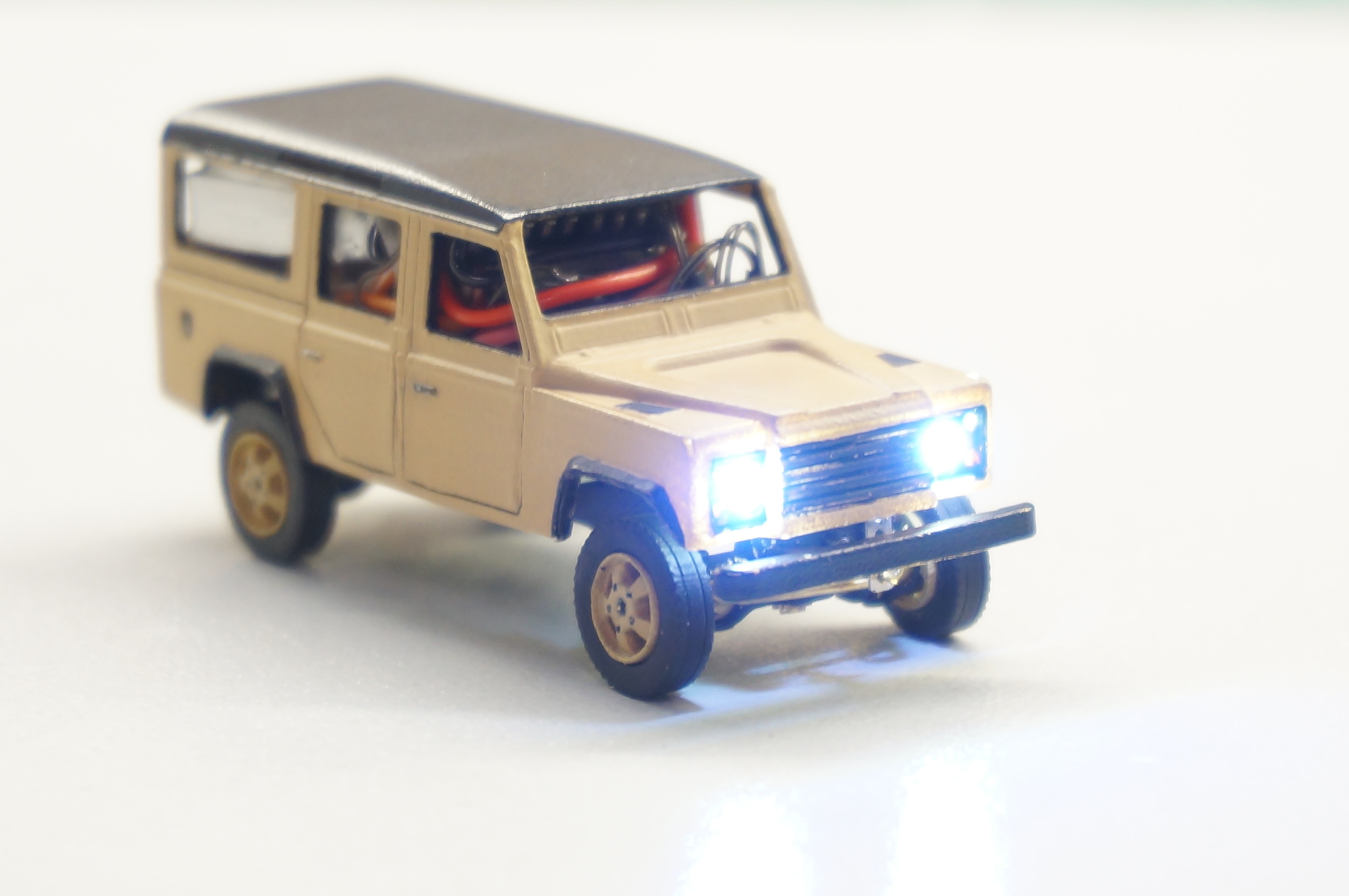 Внедорожник в масштабе 1:87. Land Rover Defender 110. Часть 2 - Моё, Радиоуправляемые модели, Радиоуправляемая машина, Длиннопост, Увлечение, Внедорожник, Масштабная модель, Рукоделие с процессом, Видео