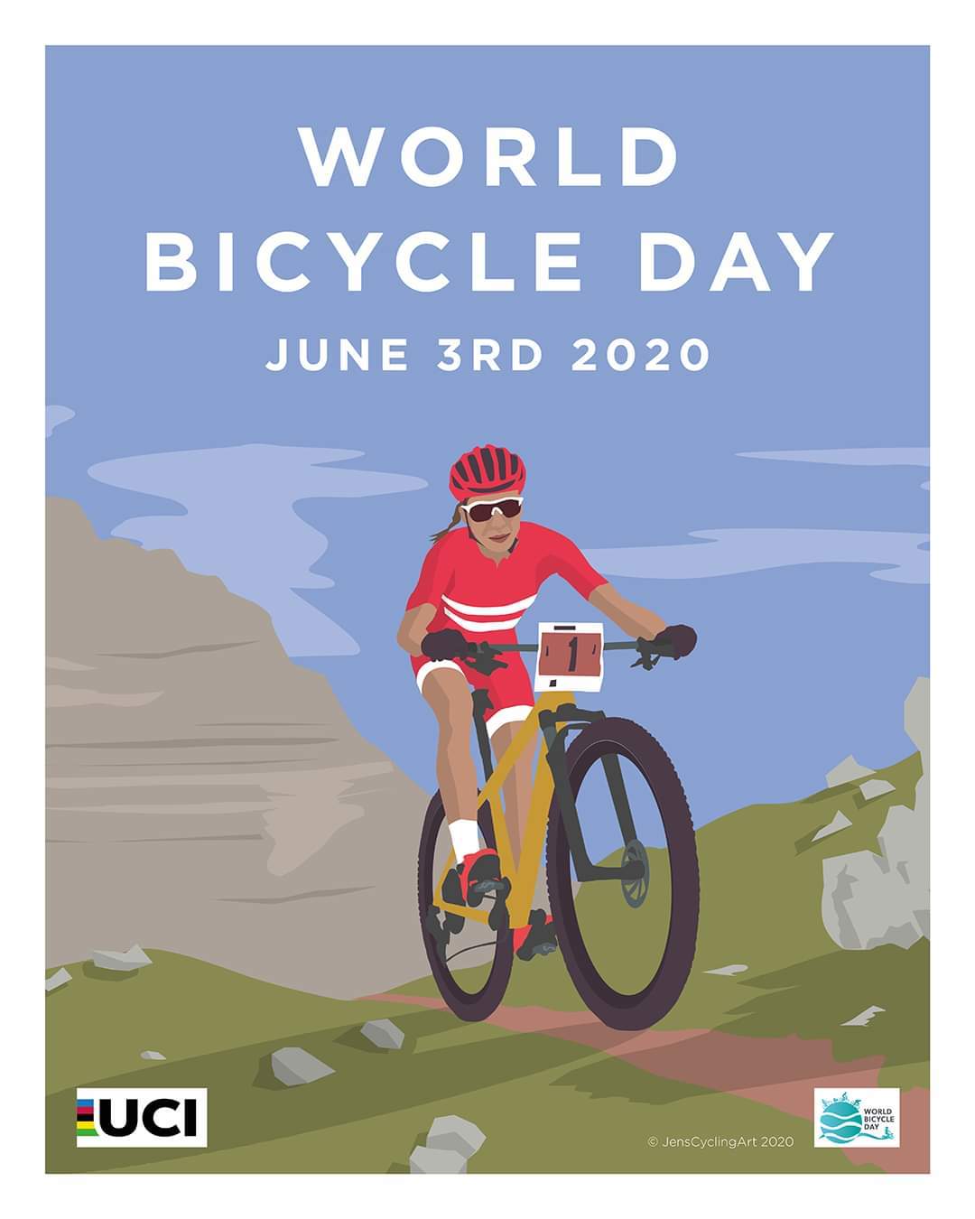 World Bicycle Day - A bike, Holidays, Poster, Longpost