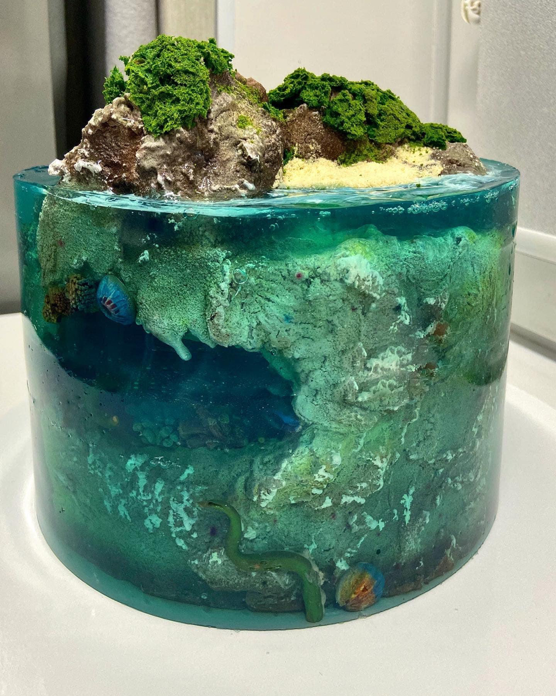 Well of Poseidon - Cake, Cooking, Jelly, Underwater world, Longpost