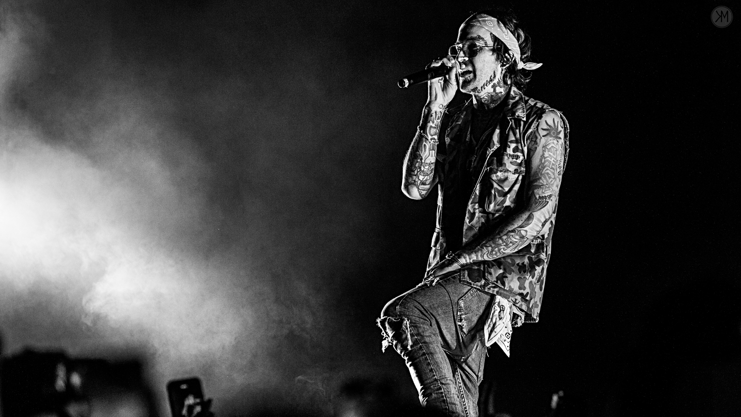 Yelawolf | 27-02-2020 | Москва - Моё, Yelawolf, Концерт, Черно-белое, Концертное фото, Nikon, Длиннопост