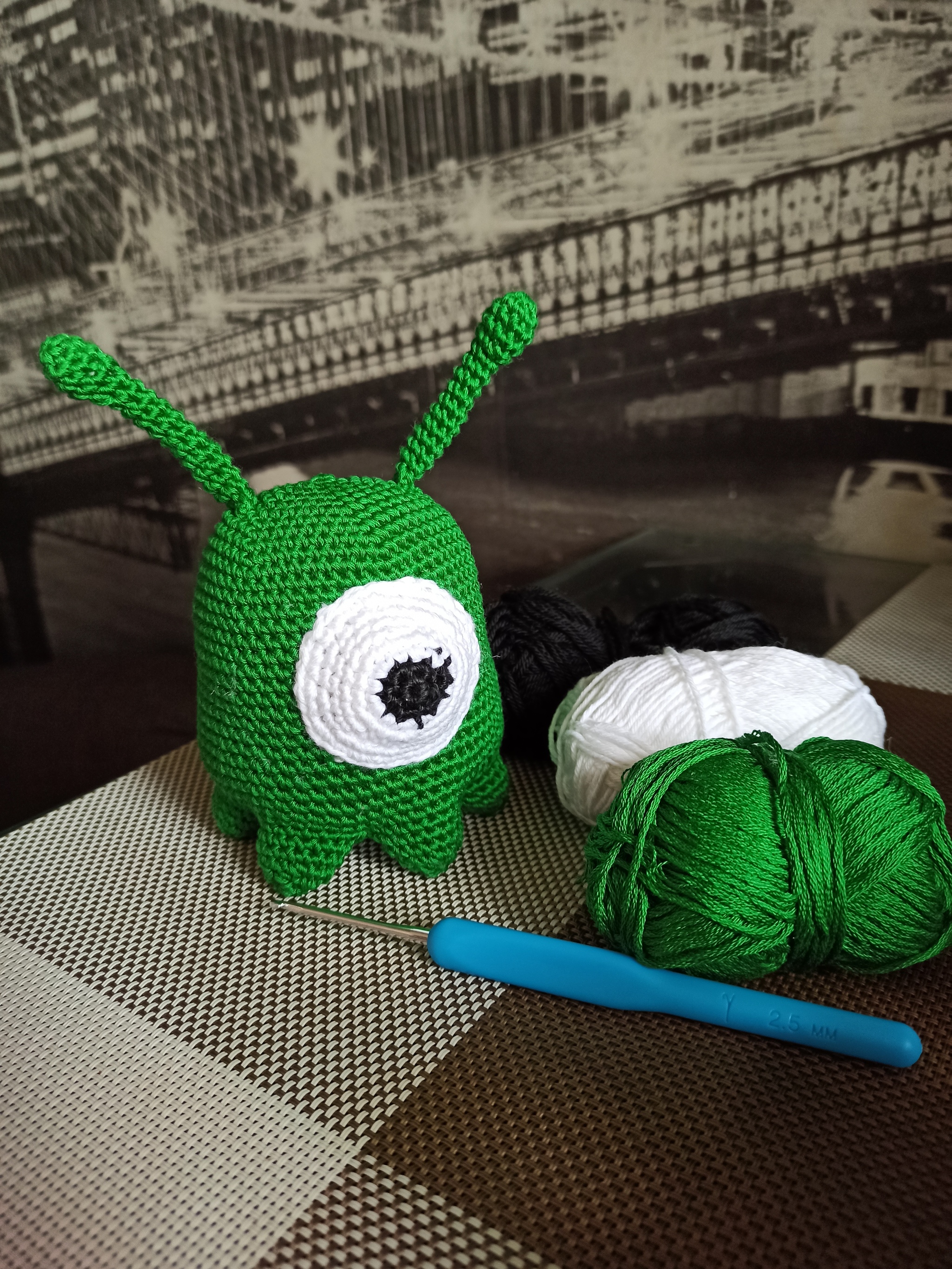 Crochet brain slug - My, Brain slug, Futurama, Crochet, Needlework without process, Longpost