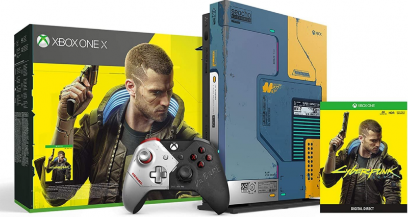 Cyberpunk 2077 themed Xbox One X console has a hidden message revealed by ultraviolet light - Game world news, Cyberpunk 2077, Xbox One X, Longpost