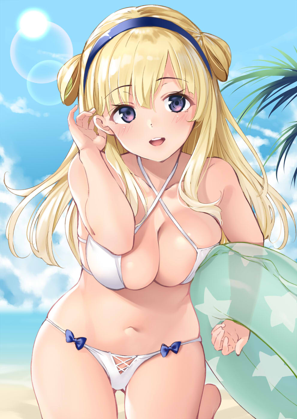 Fletcher - Kantai collection, Fletcher, Anime, Anime art, Swimsuit, Bikini, Boobs