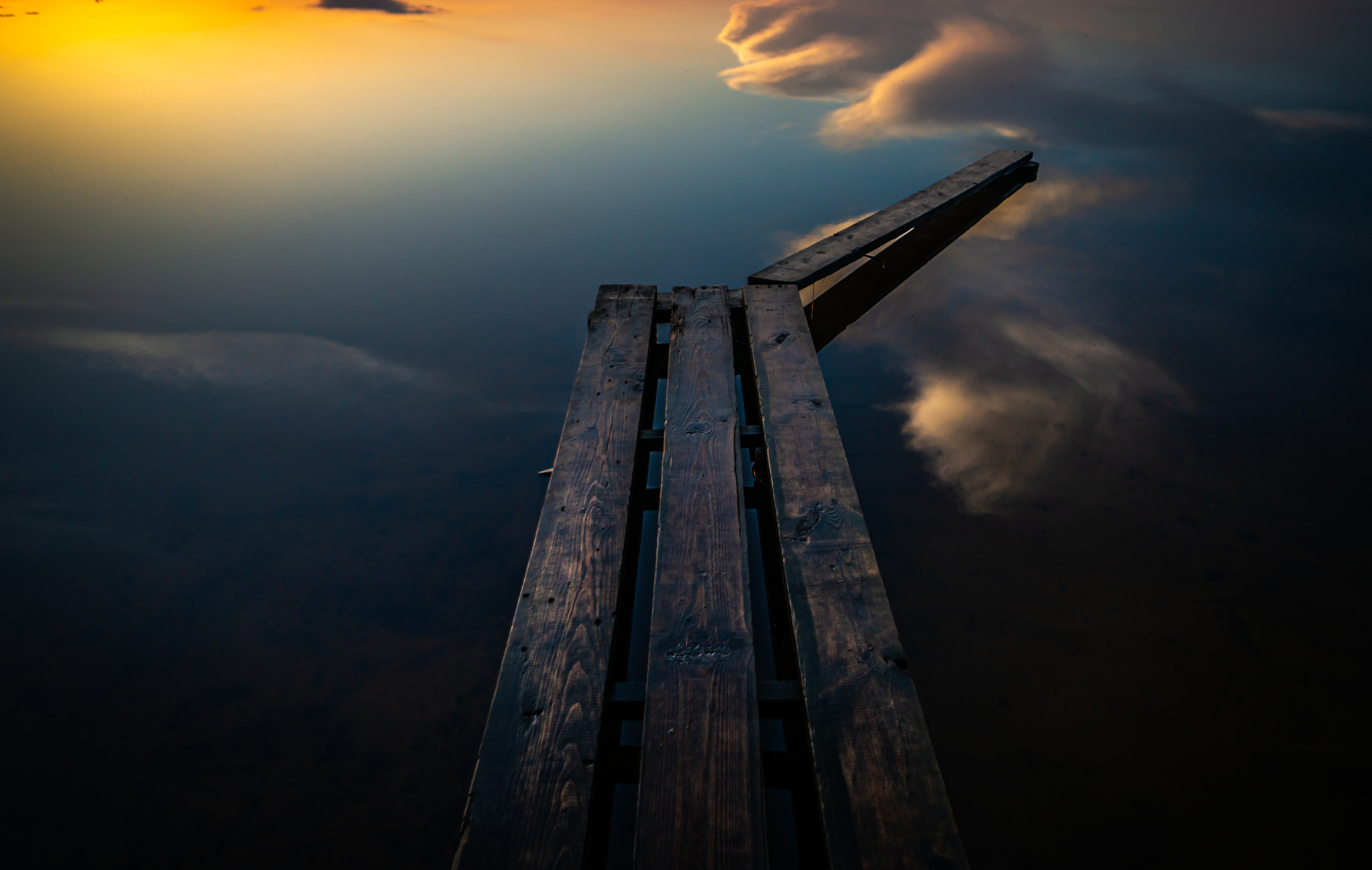 Road to the clouds - My, Lake, Sunset, Clouds, Sky, Reflection, Nature, The photo, Poems