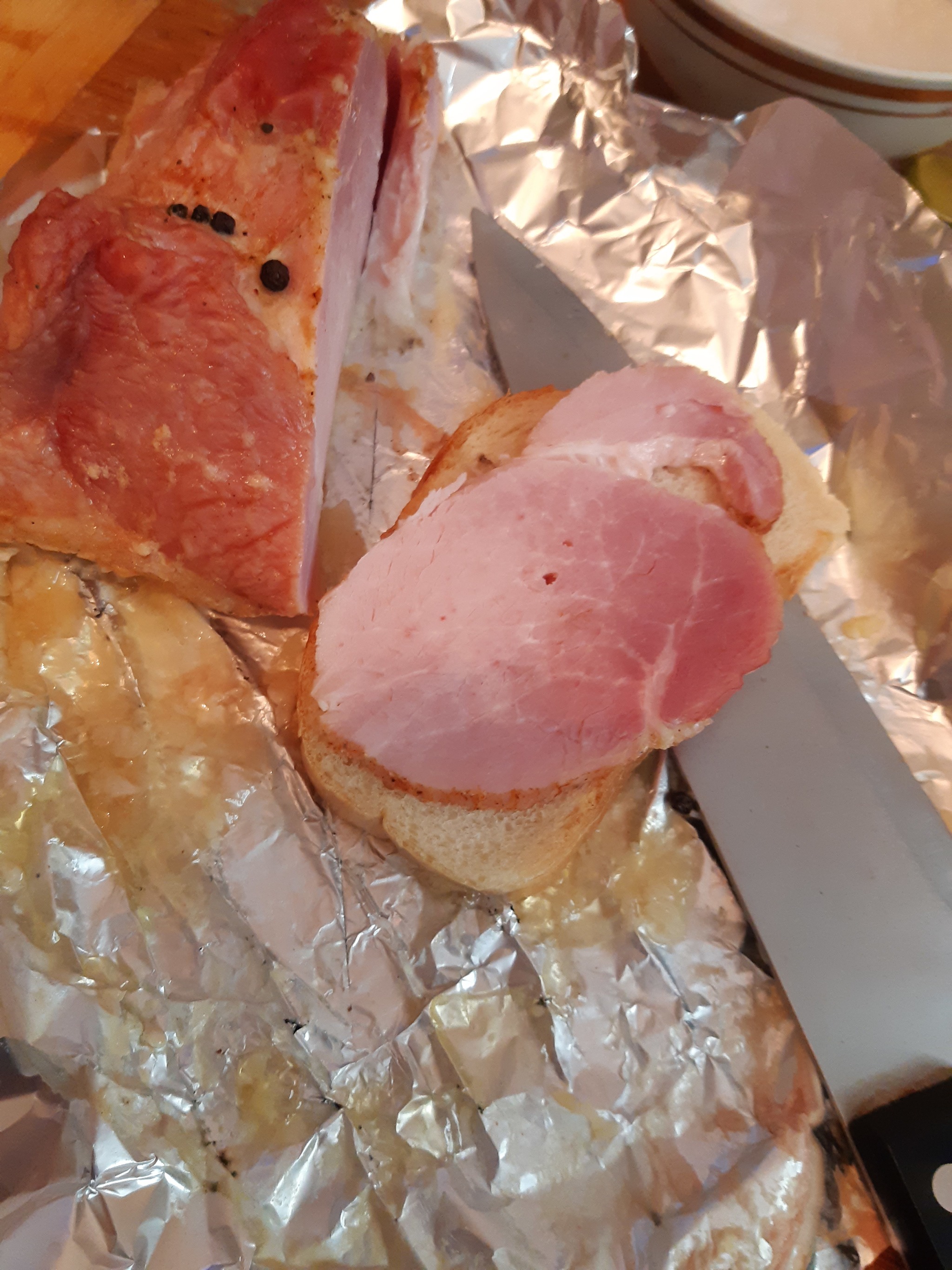 Ham - My, Men's cooking, Ham, Breakfast, Snack, Longpost, Mat, Recipe, Meat, Marinade