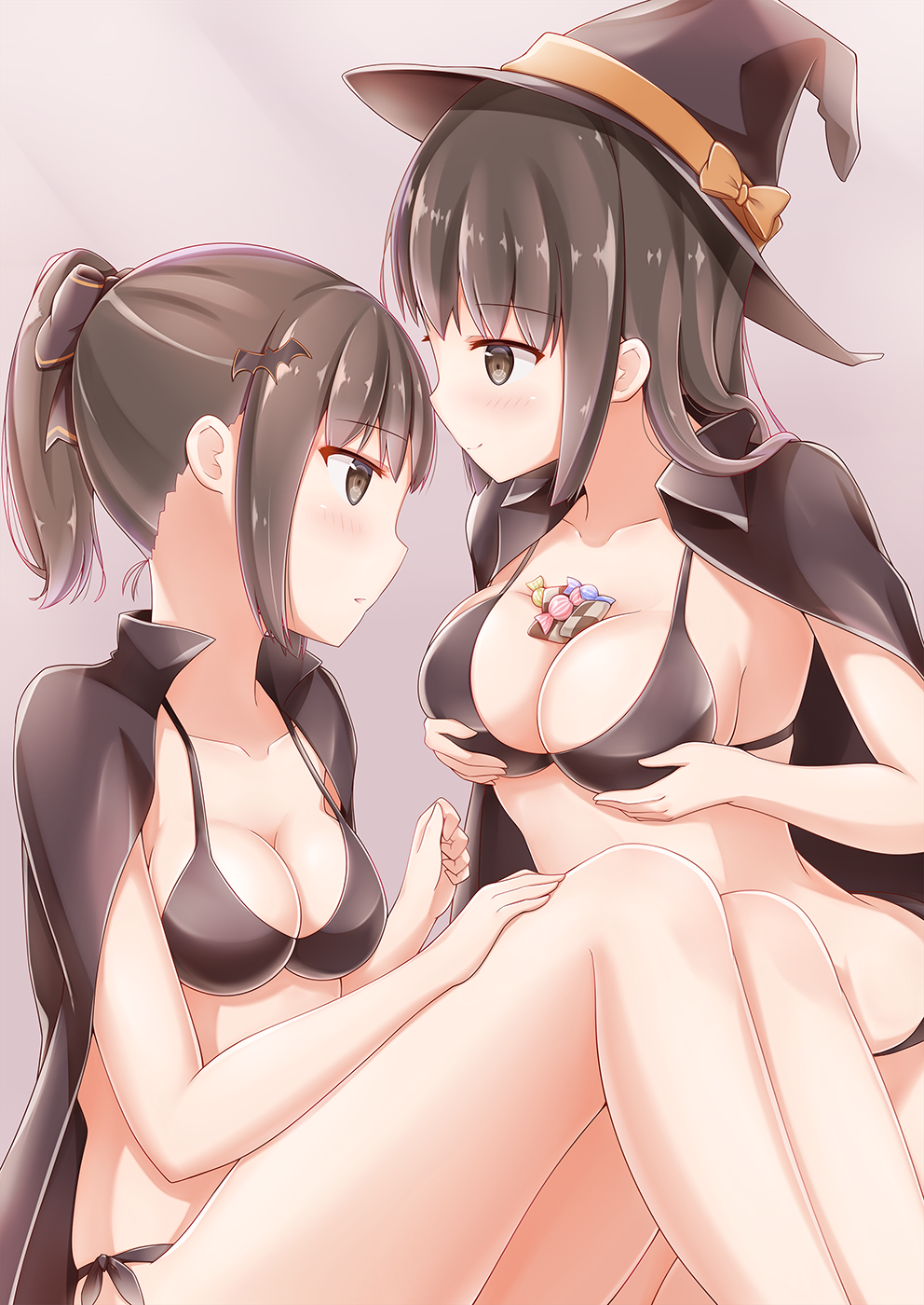 Sakura petals part 2 - NSFW, Anime, Anime art, Original character, Yuri, Bunnysuit, Underwear, Pantsu, Longpost