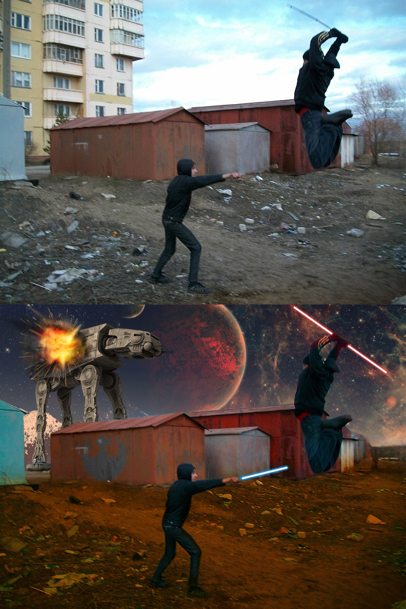 How it really was and how it seemed to us - My, Photoshop, Childhood, Russia, Star Wars, Garbage, Permian