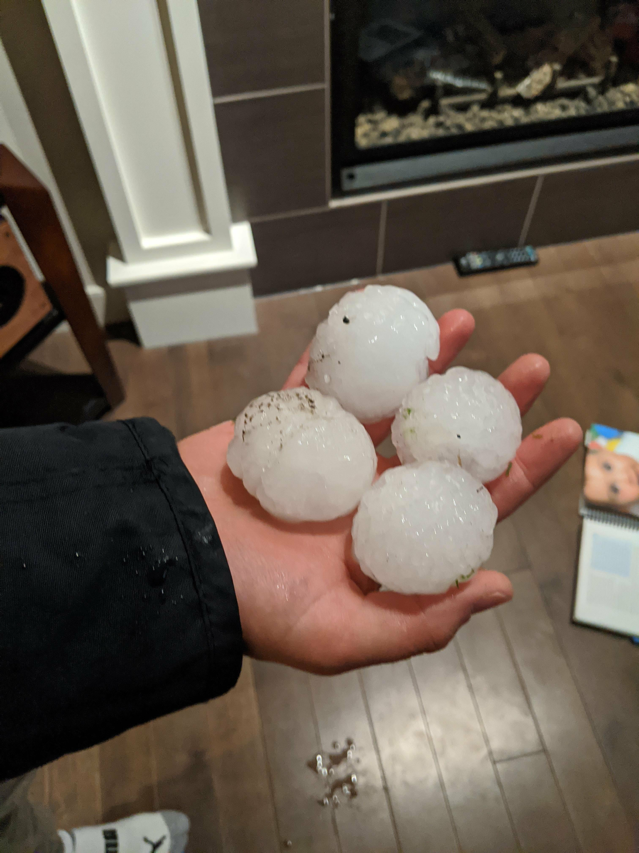 Aftermath of today's minor 10-minute storm in Calgary, Canada - Canada, Calgary, Hurricane, Hail, Weather, Consequences, Destruction, Reddit, Longpost