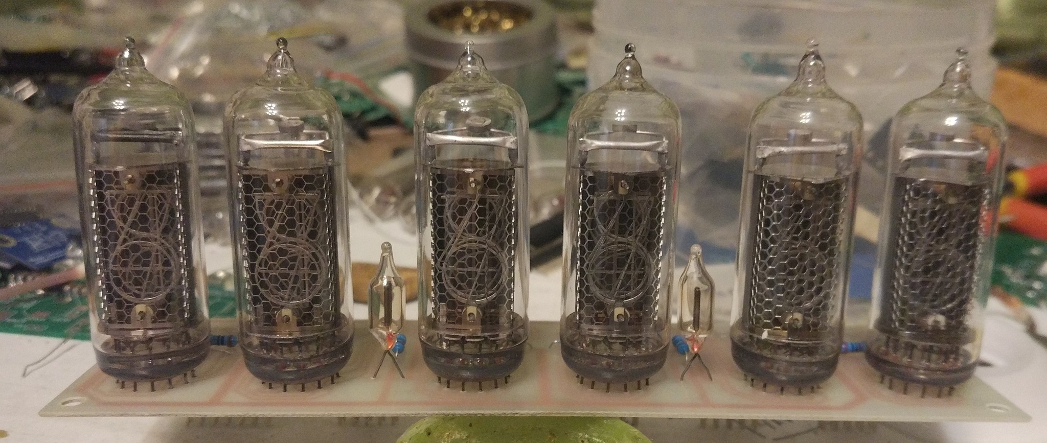 Часы на лампах ИН-14. Статическая индикация - Моё, Nixie clock, Своими руками, Самоделки, Часы, Ламповые часы, Электроника, Длиннопост