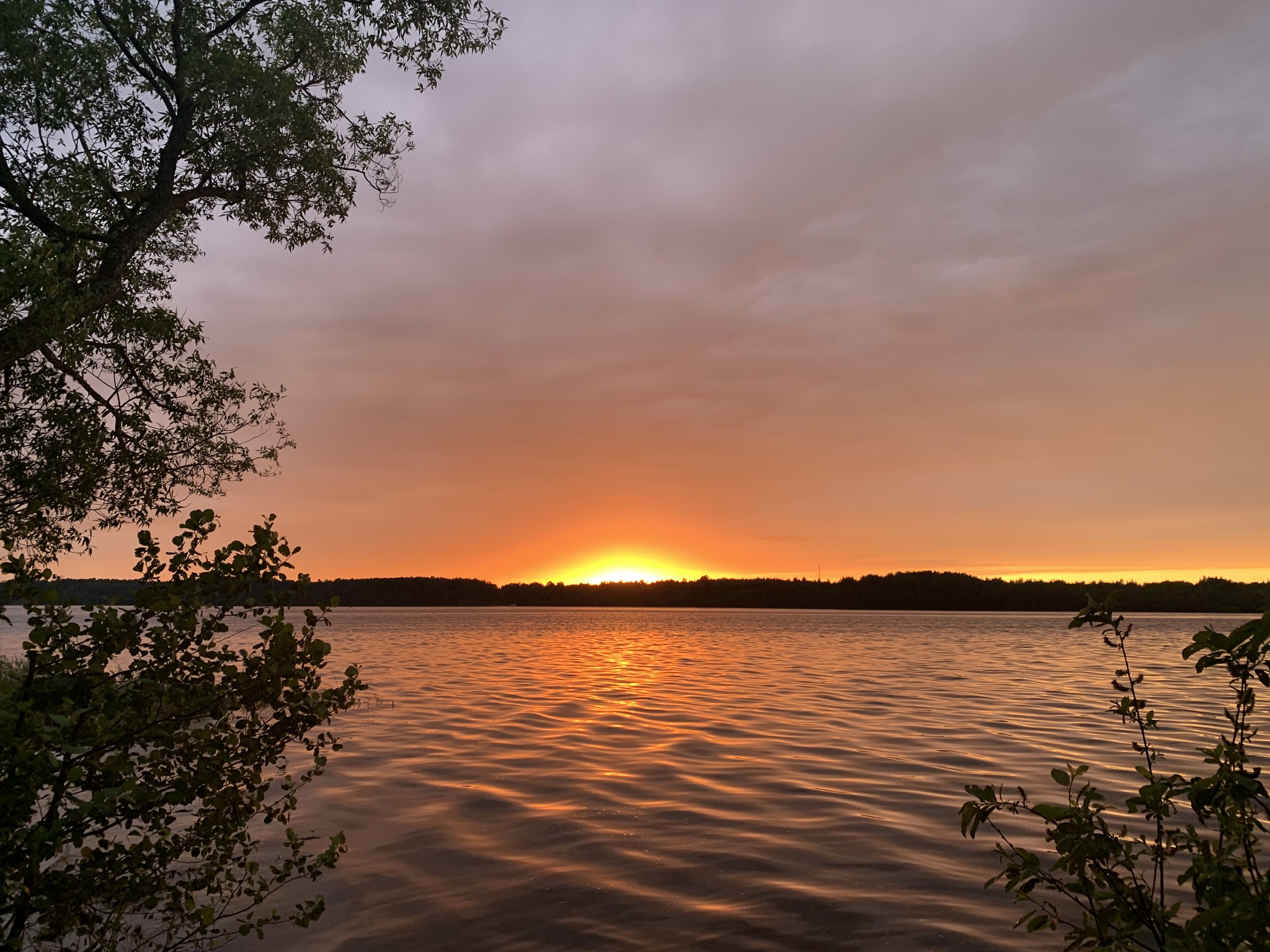 Sunset/dawn on the Volga - My, Nature, Longpost, Volga river