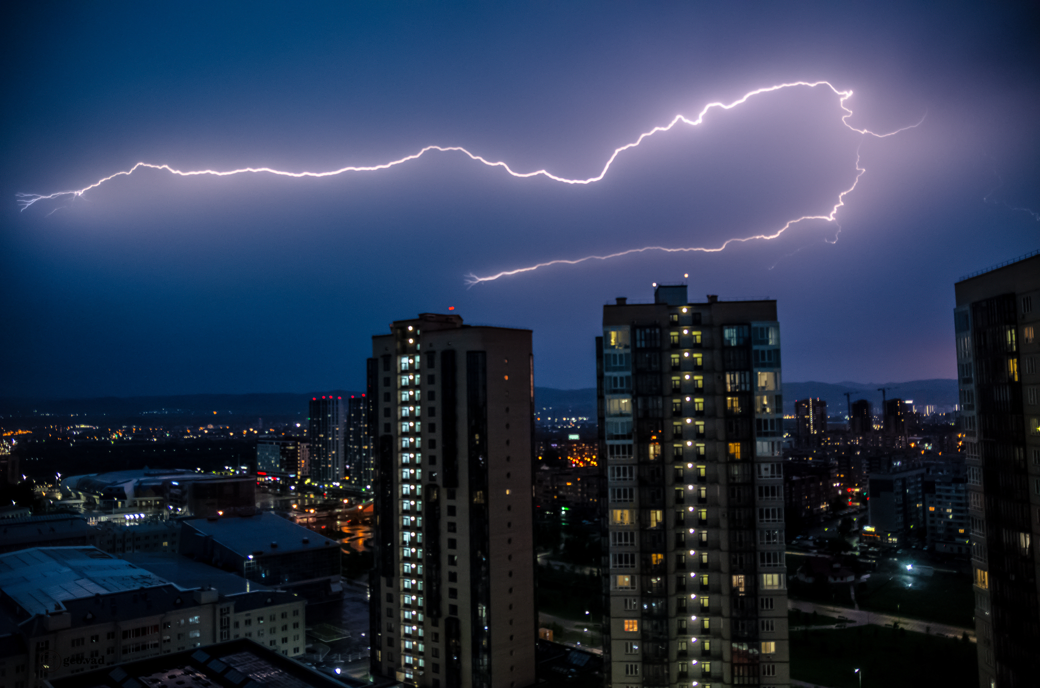 Lightning - My, The photo, Lightning, Siberia, Longpost