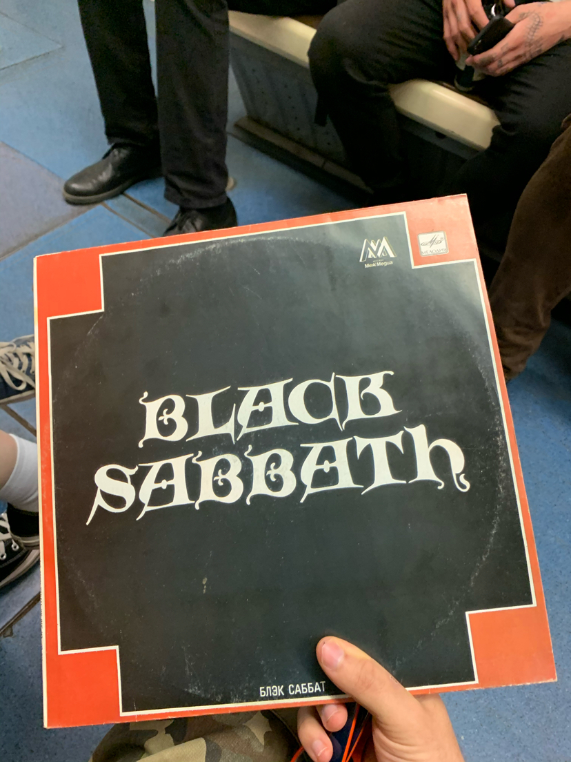 I met lovers in the subway - My, Music, Black sabbath, Plate, Rock, Metal, Saint Petersburg