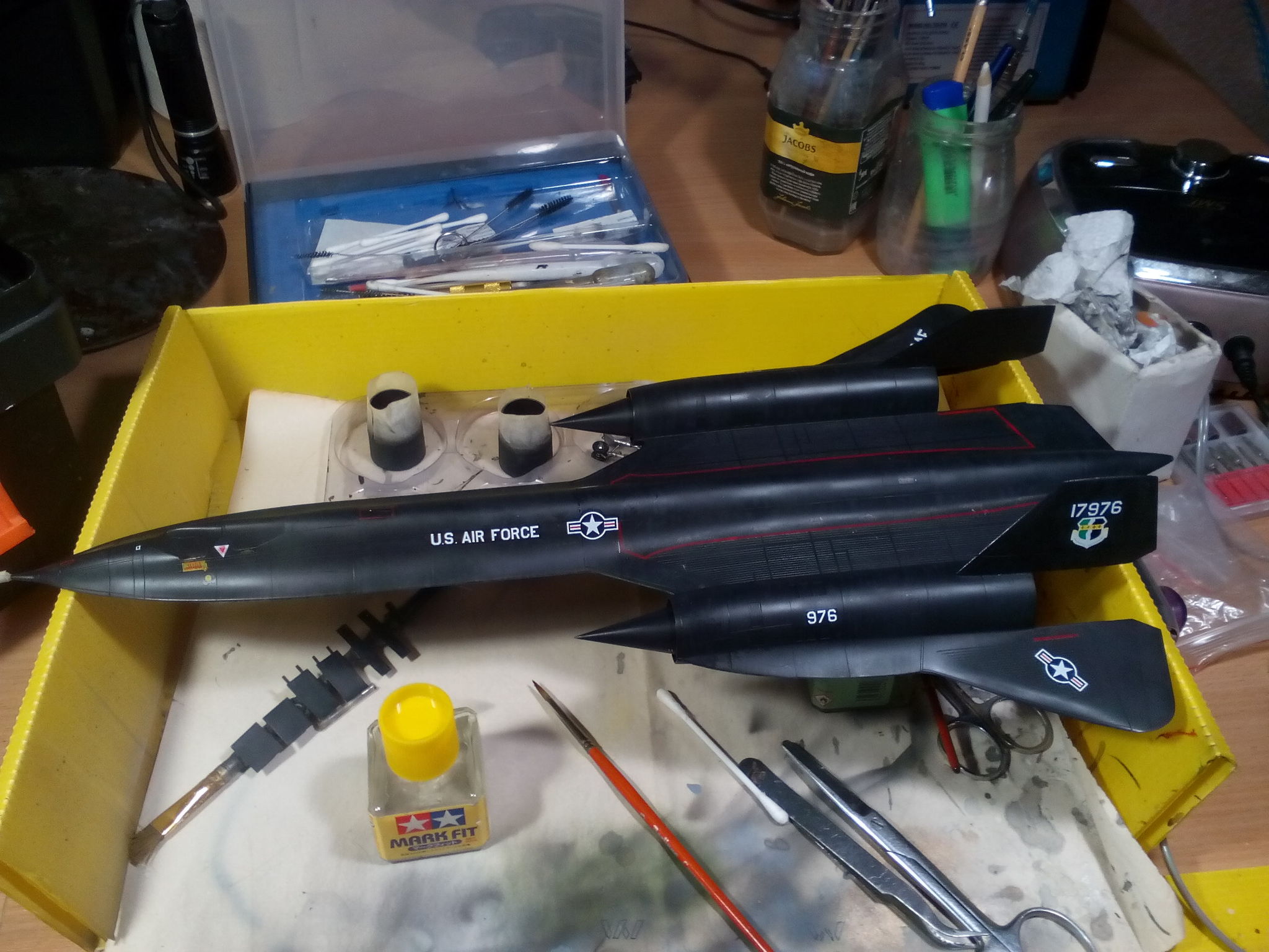 Lockheed SR-71 Blackbird, Modeler (Academy), 1/72. Assembly Notes - My, Stand modeling, Aircraft modeling, Prefabricated model, Assembly, Airbrushing, Hobby, Sr-71, Aviation, Longpost